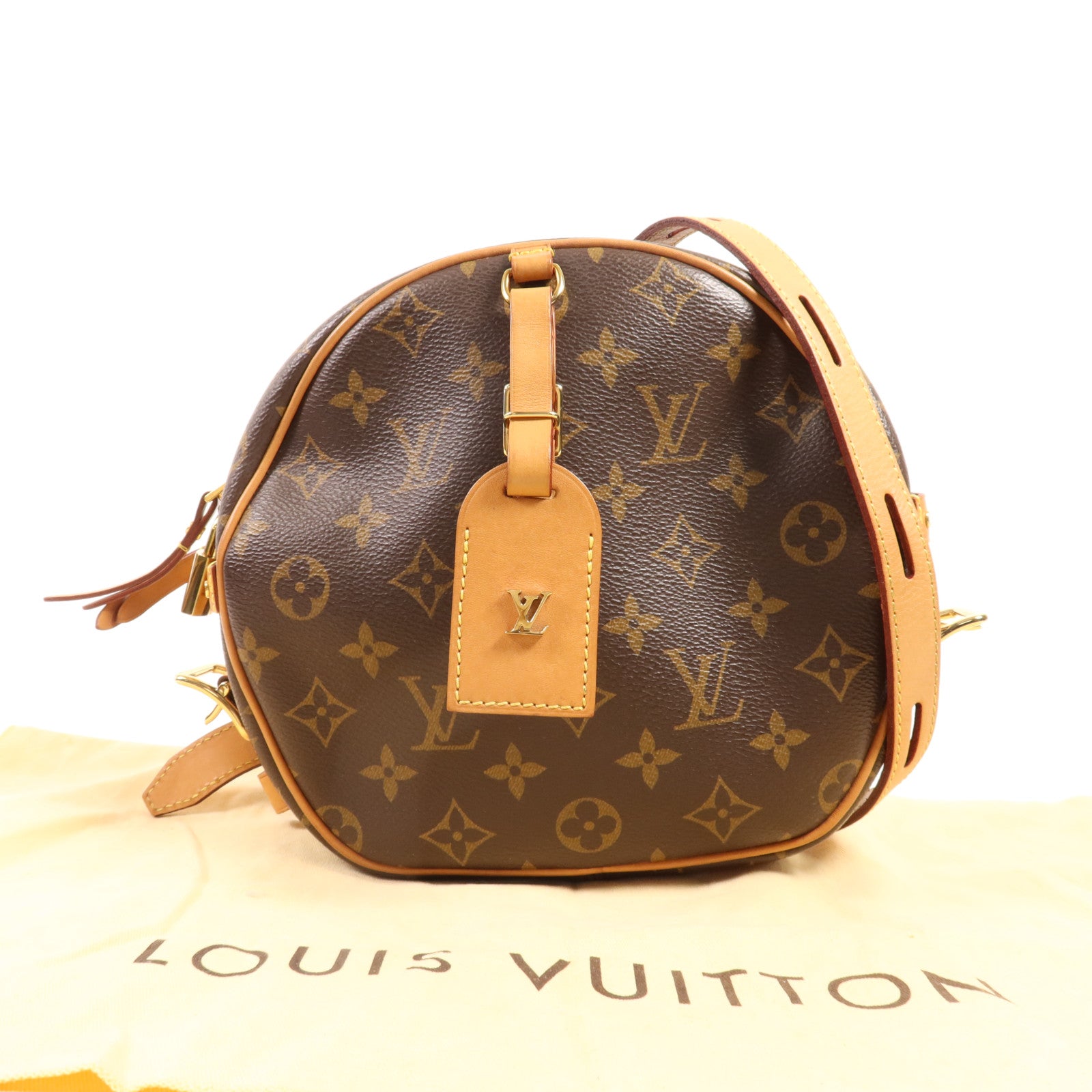 LOUIS VUITTON Monogram Boite Chapeau Souple MM金扣肩背袋