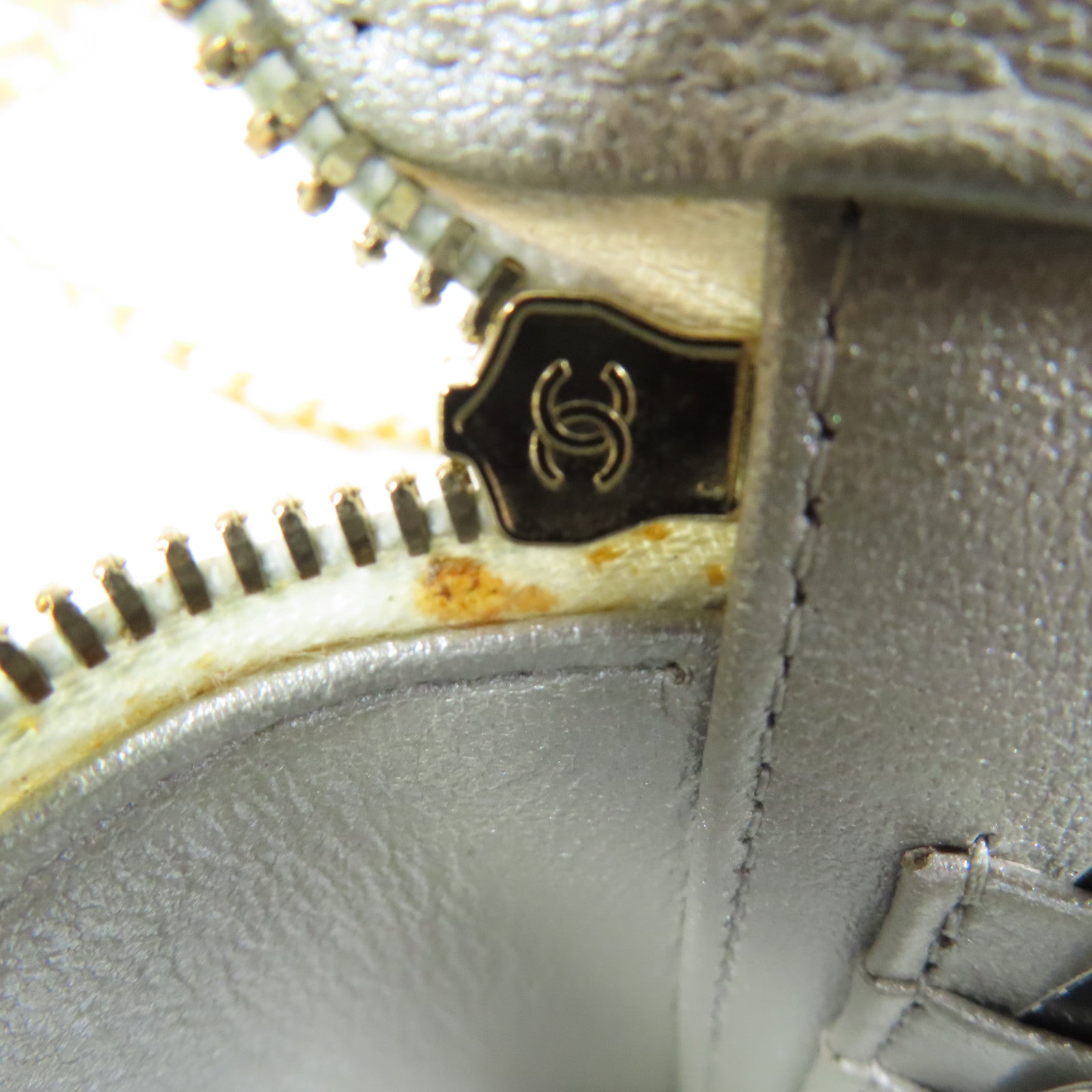 CHANEL 羊皮皮革Vanity Case Handle金扣鏈帶手挽肩背兩用袋