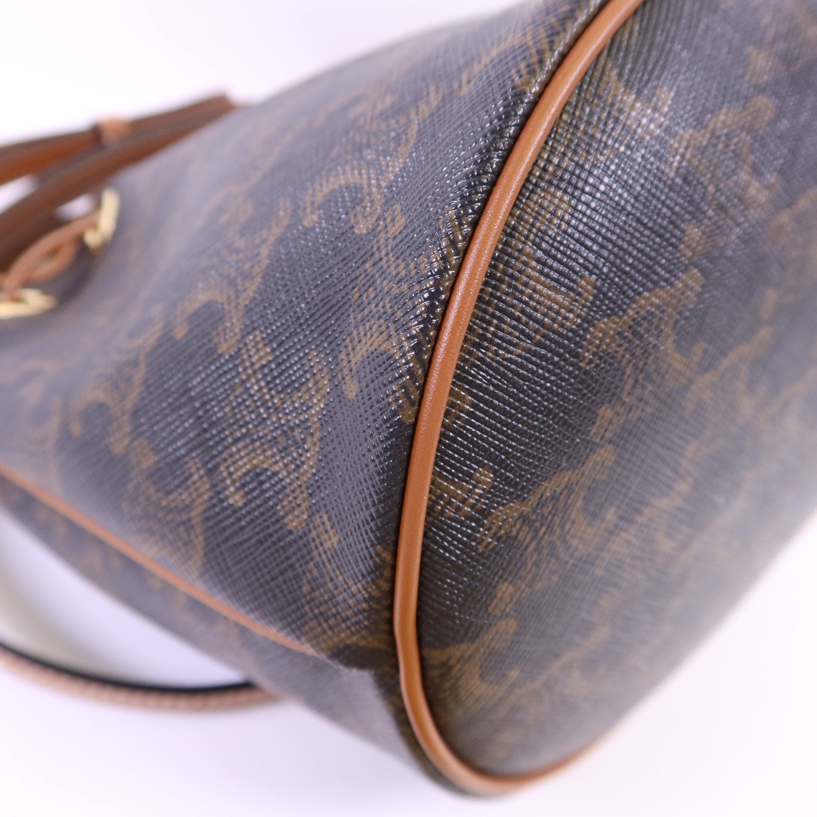 CELINE 塗層帆布Teen Clara金扣手挽肩背兩用袋