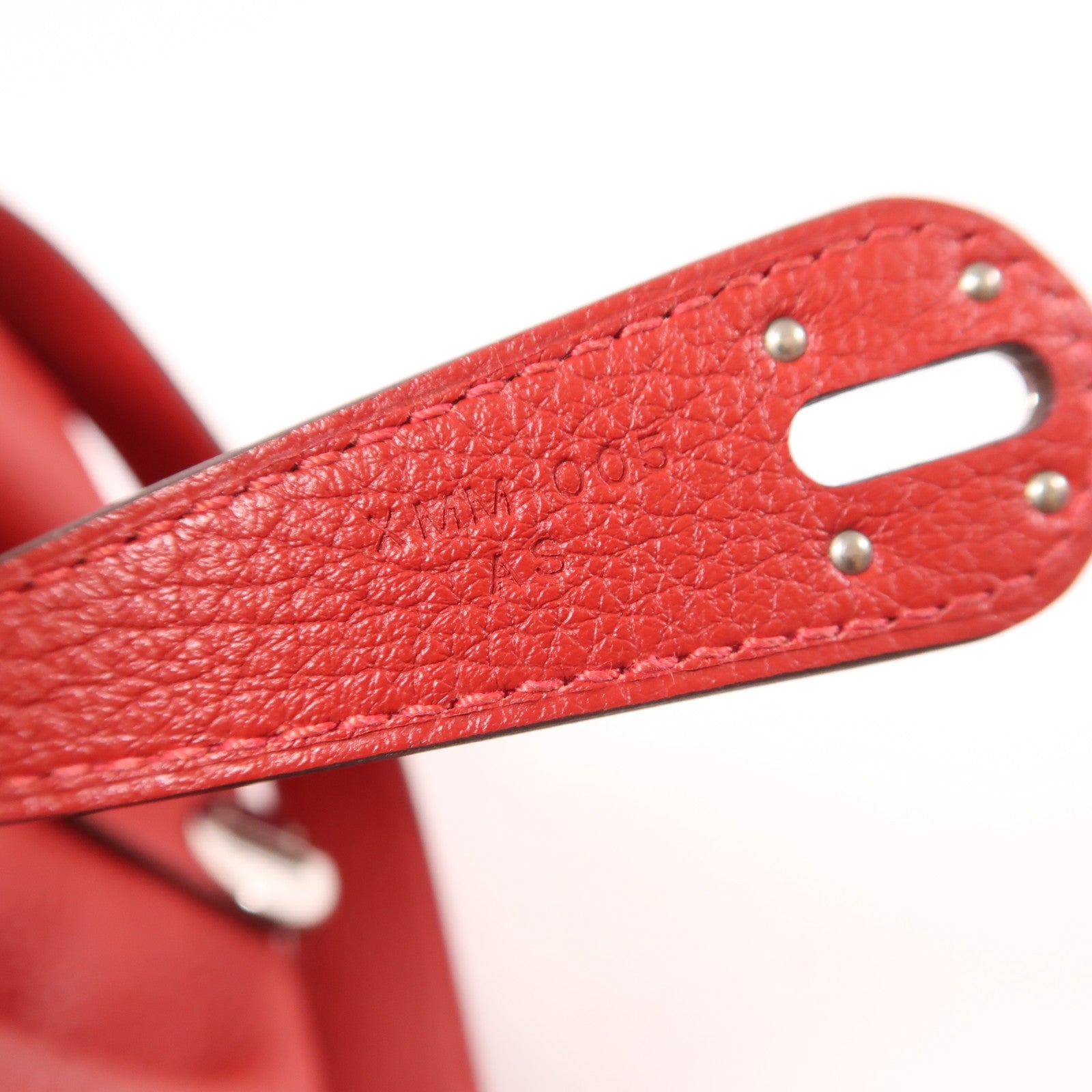 HERMES PHW Lindy 26 2 Way Shoulder Bag Clemence Leather S5 Rouge Tomate