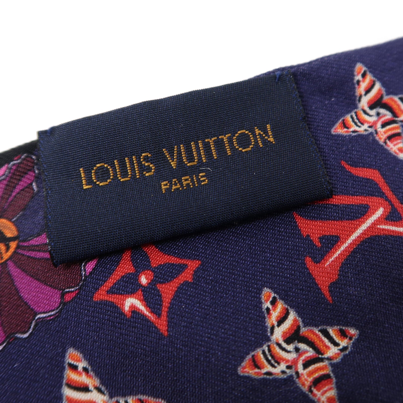 LOUIS VUITTON 絲質Sea Of Love BB Bandeau絲巾藍色/紅色