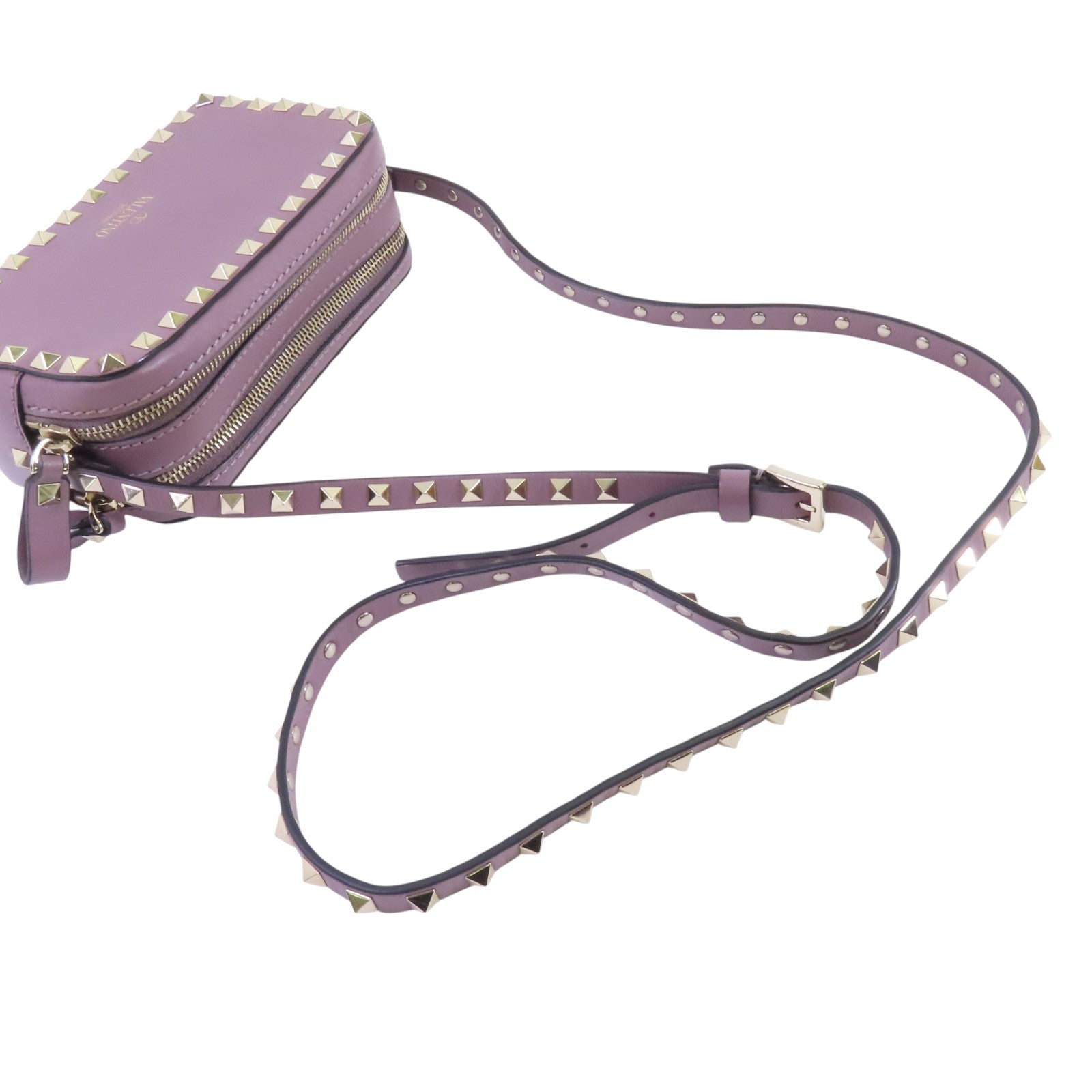 Valentino 牛皮皮革Rockstud Shoulder Bag金扣肩背袋