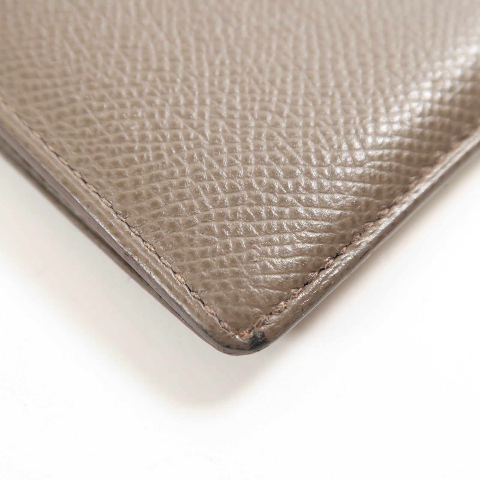 HERMES Epsom皮革Porte-Cartes Zippe City銀扣錢包Etain