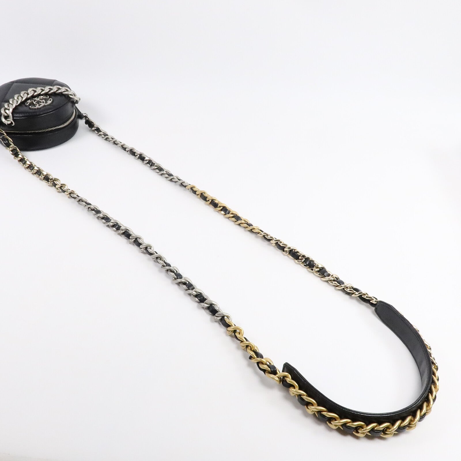 CHANEL 羊皮皮革Chanel 19 Round Chain肩背袋