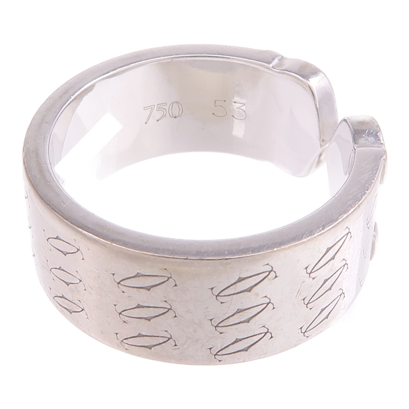 CARTIER 18K白金C2 Ring戒指Cartier#53/US#6.5