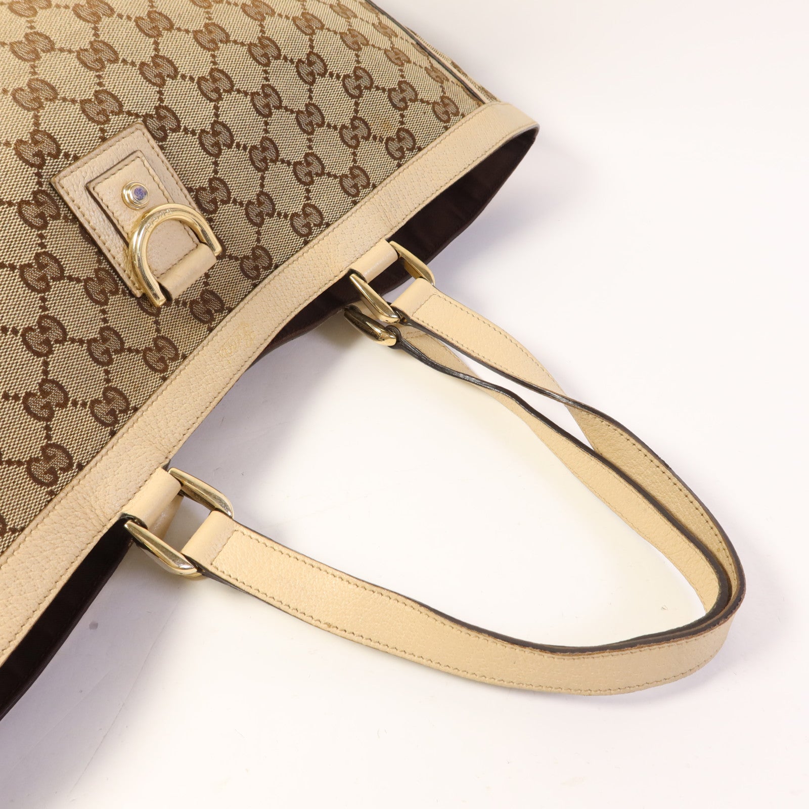 GUCCI 帆布Abbey Tote Bag金扣手挽袋