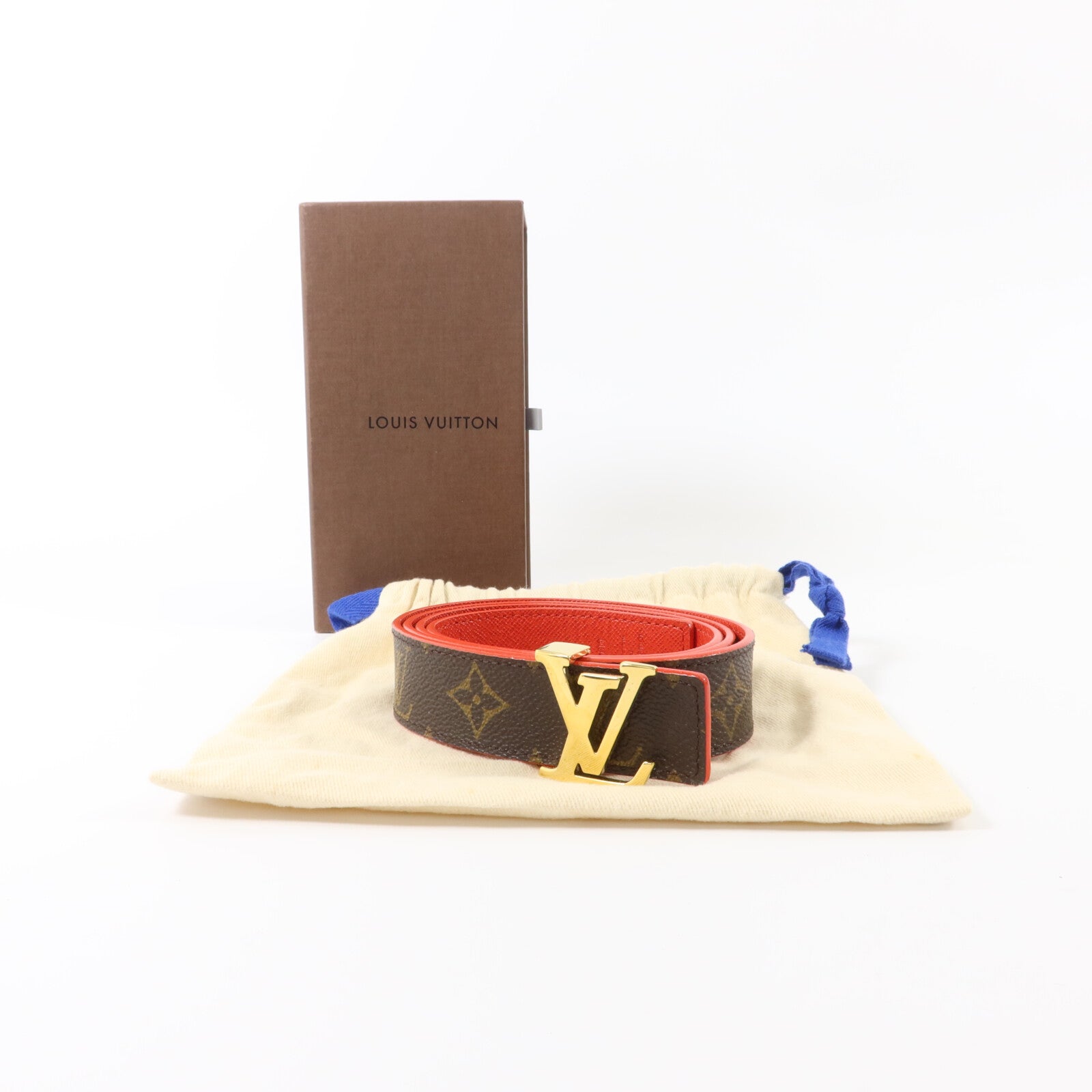 LOUIS VUITTON Monogram LV Initiales 90cm Belt皮帶