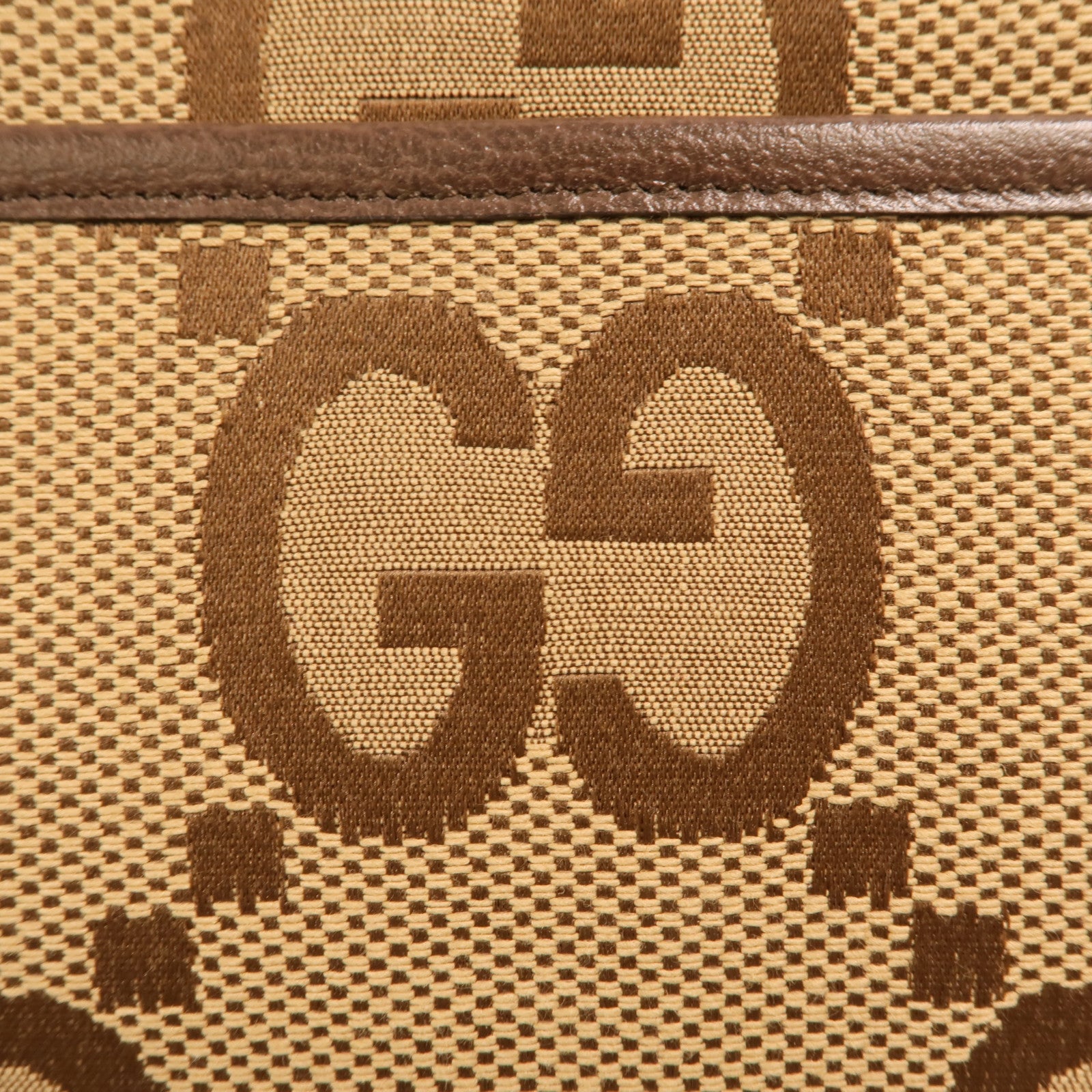 GUCCI 帆布Jumbo GG Mini金扣肩背袋