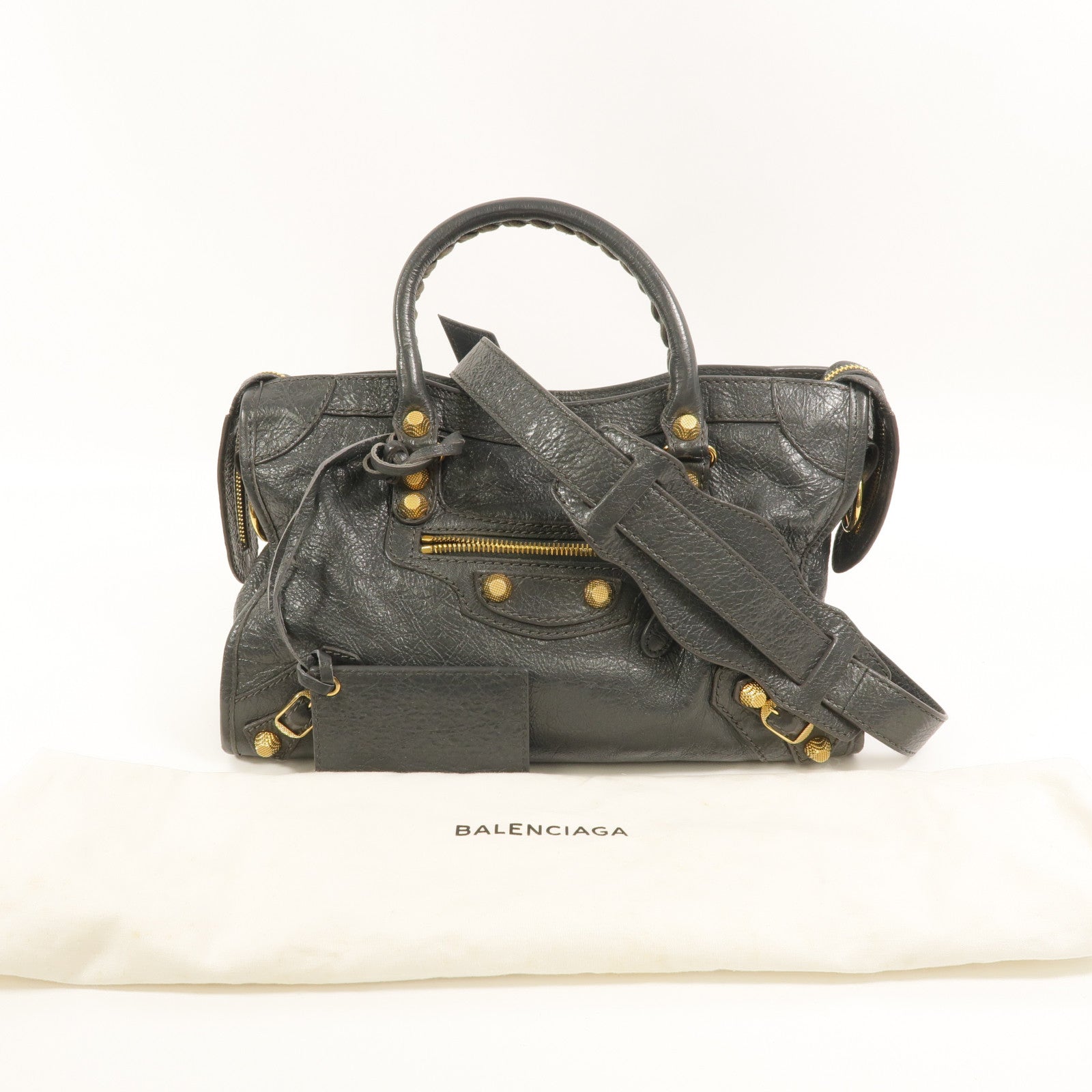 BALENCIAGA 羊皮皮革Giant New City手挽肩背兩用袋