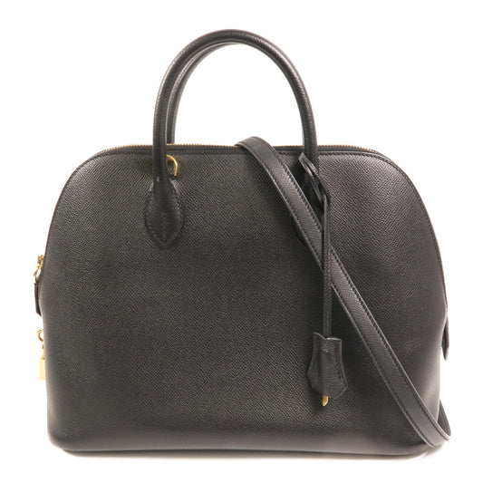 HERMES Epsom皮革Bolide1923 30金扣手挽肩背兩用袋Noir
