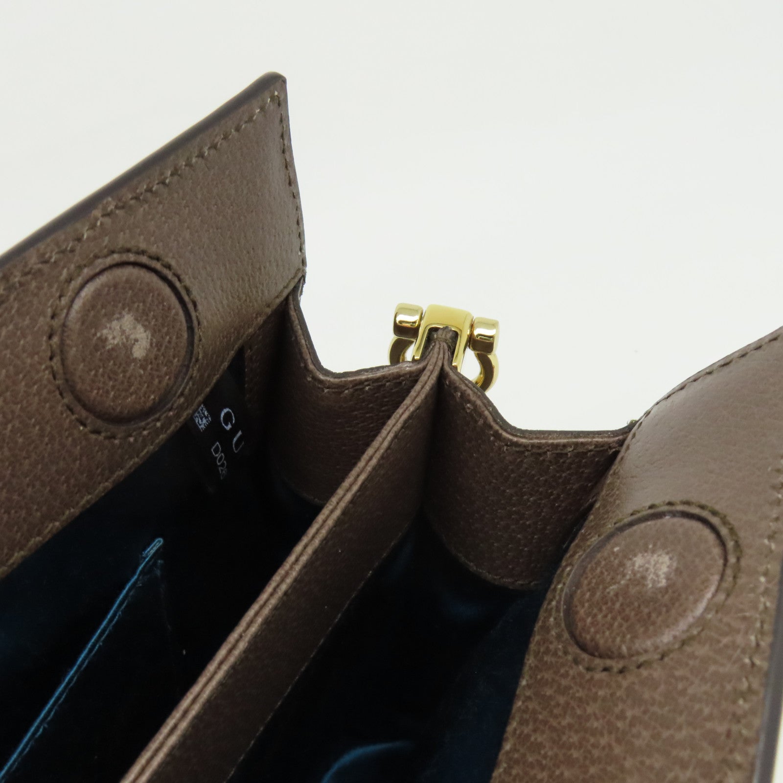 GUCCI 塗層帆布Ophidia GG Chain Shoulder Bag鏈帶肩背袋啡色