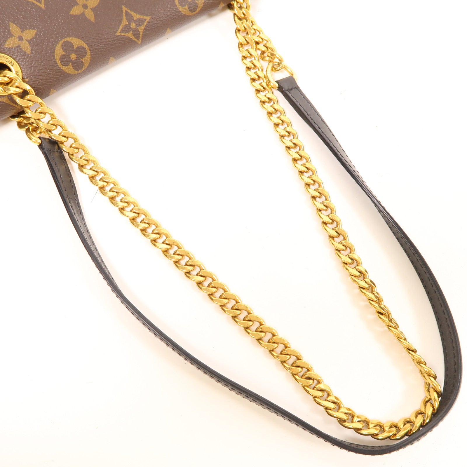 LOUIS VUITTON Monogram Passy金扣肩背袋棕色