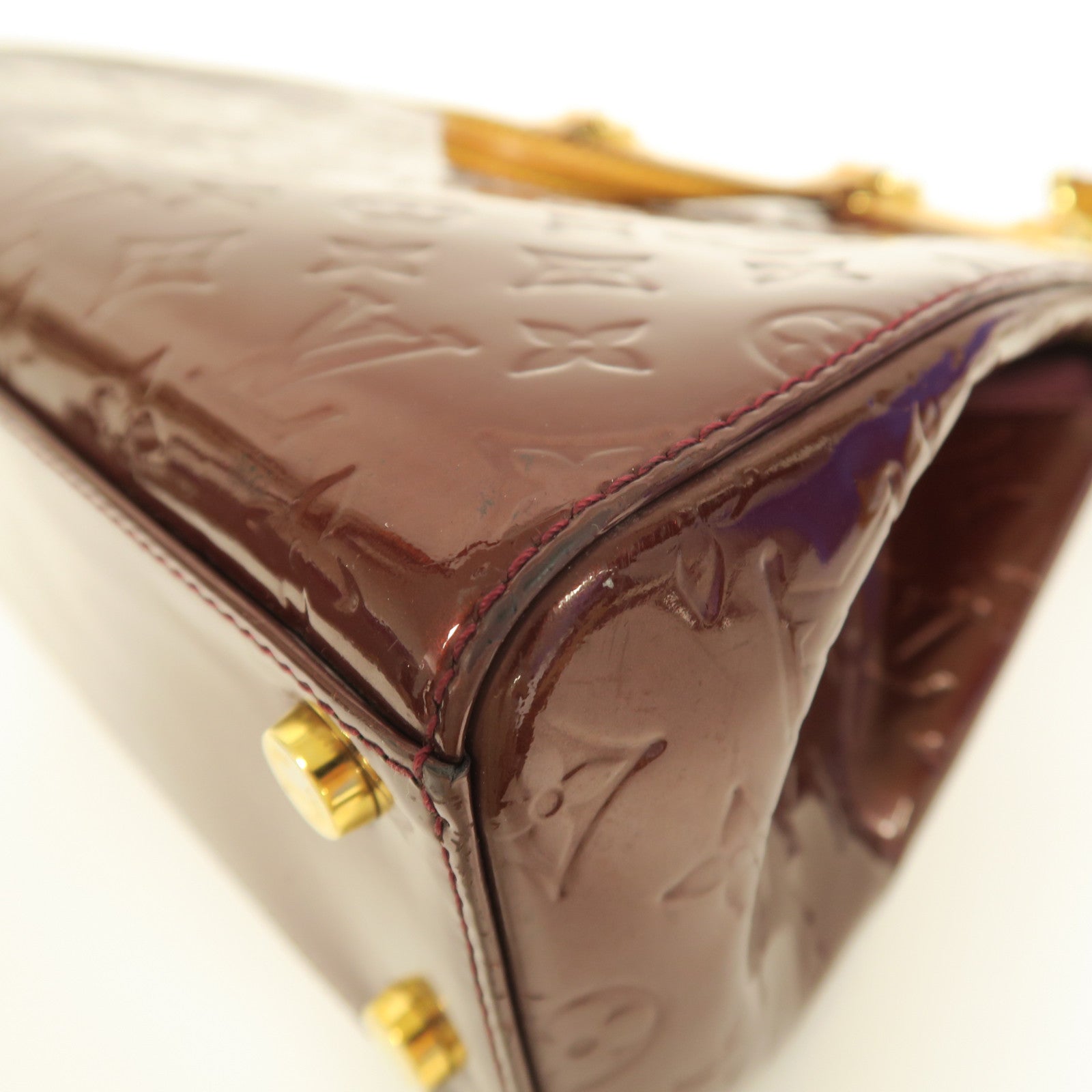 LOUIS VUITTON **【激減優惠】Vernis Brea MM金扣手挽肩背兩用袋紅色