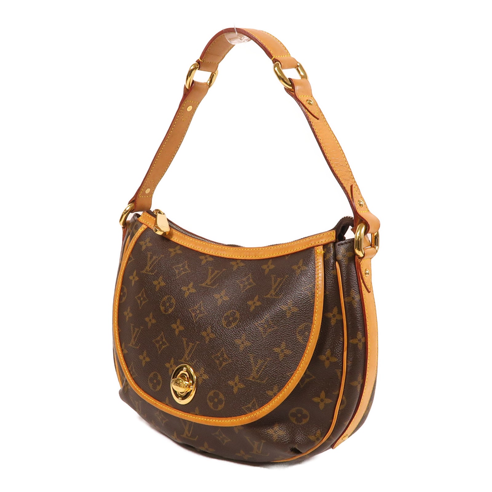 LOUIS VUITTON Monogram Tulum PM金扣肩背袋啡色
