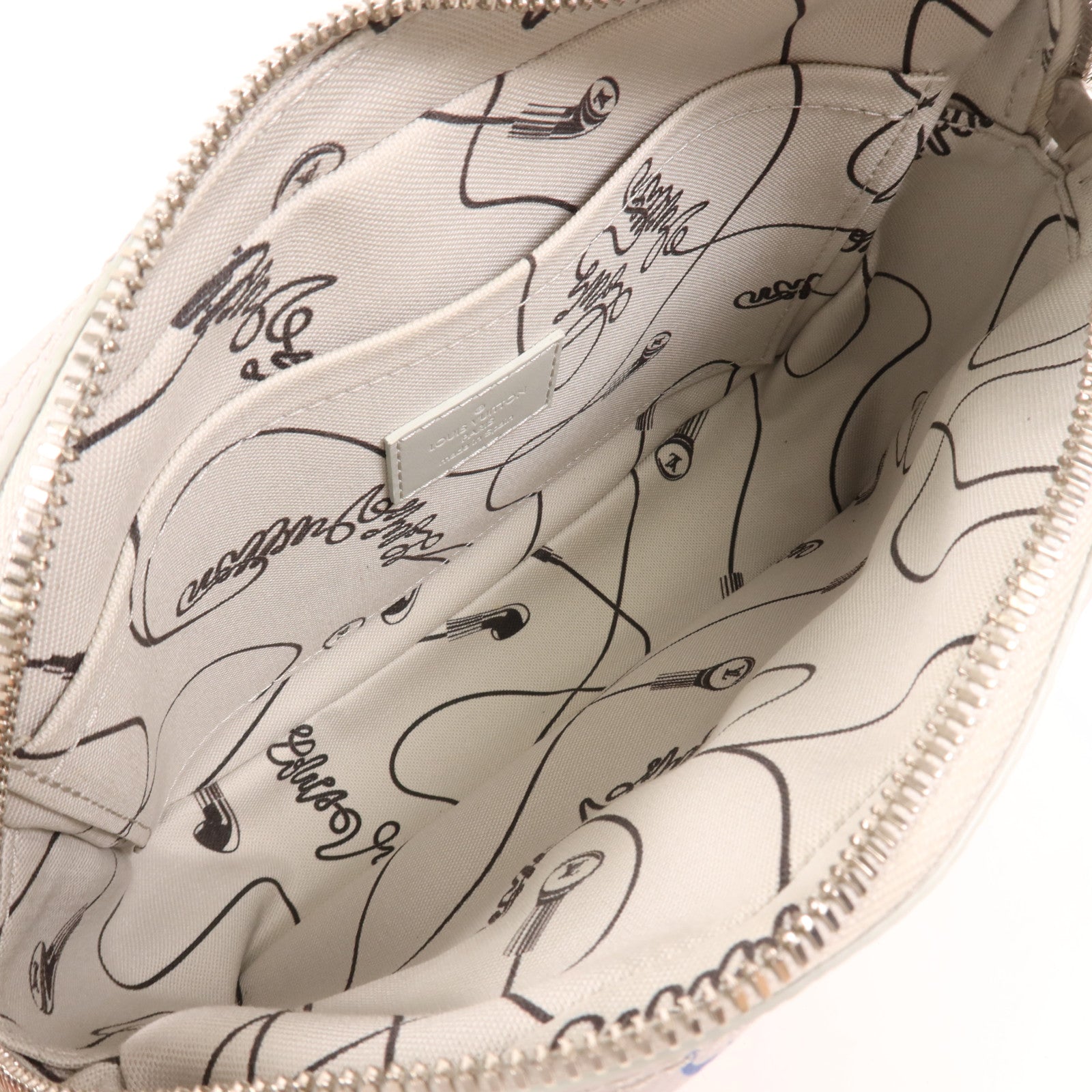 LOUIS VUITTON Monogram Iridescent Nile NM Bag Messenger銀扣手挽肩背兩用袋