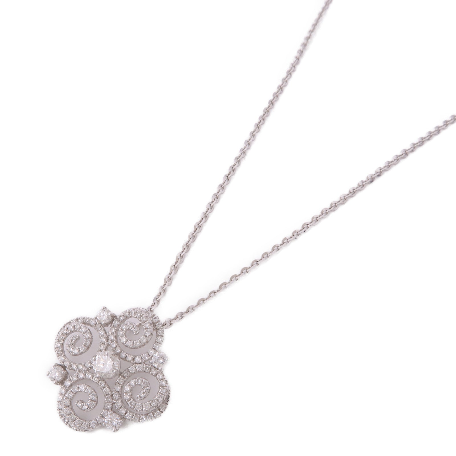 JEWELRY (PRICE DOWN) Diamond Necklace 18K White Gold