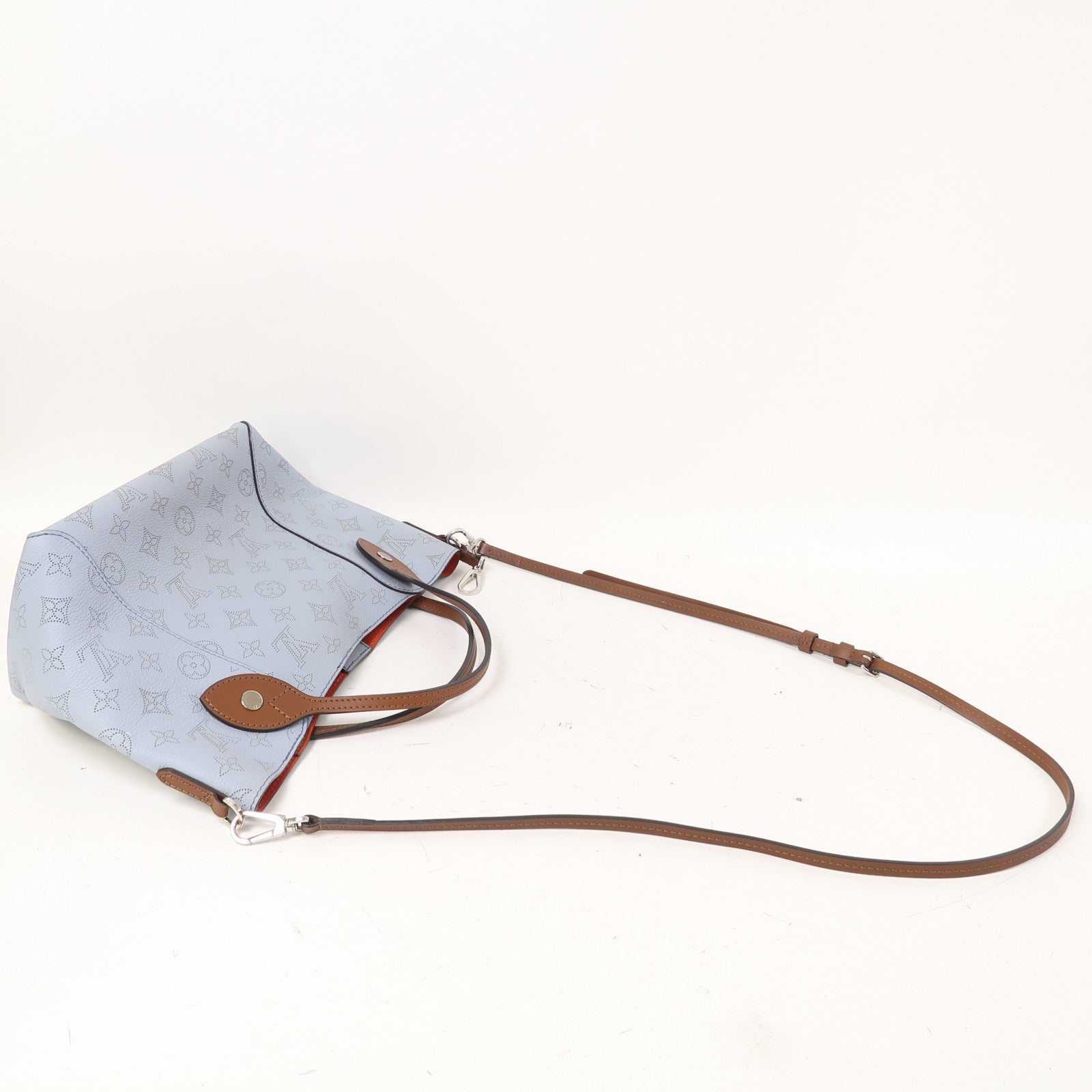 LOUIS VUITTON Mahina Hina PM銀扣手挽肩背兩用袋藍色