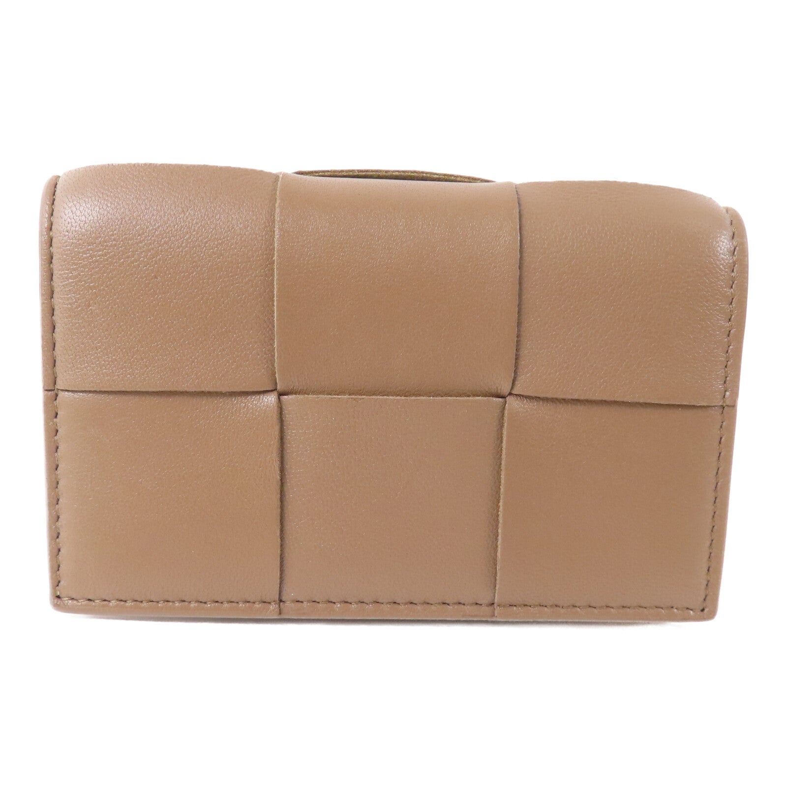 BOTTEGA VENETA 織紋皮革Card Holder金扣卡套