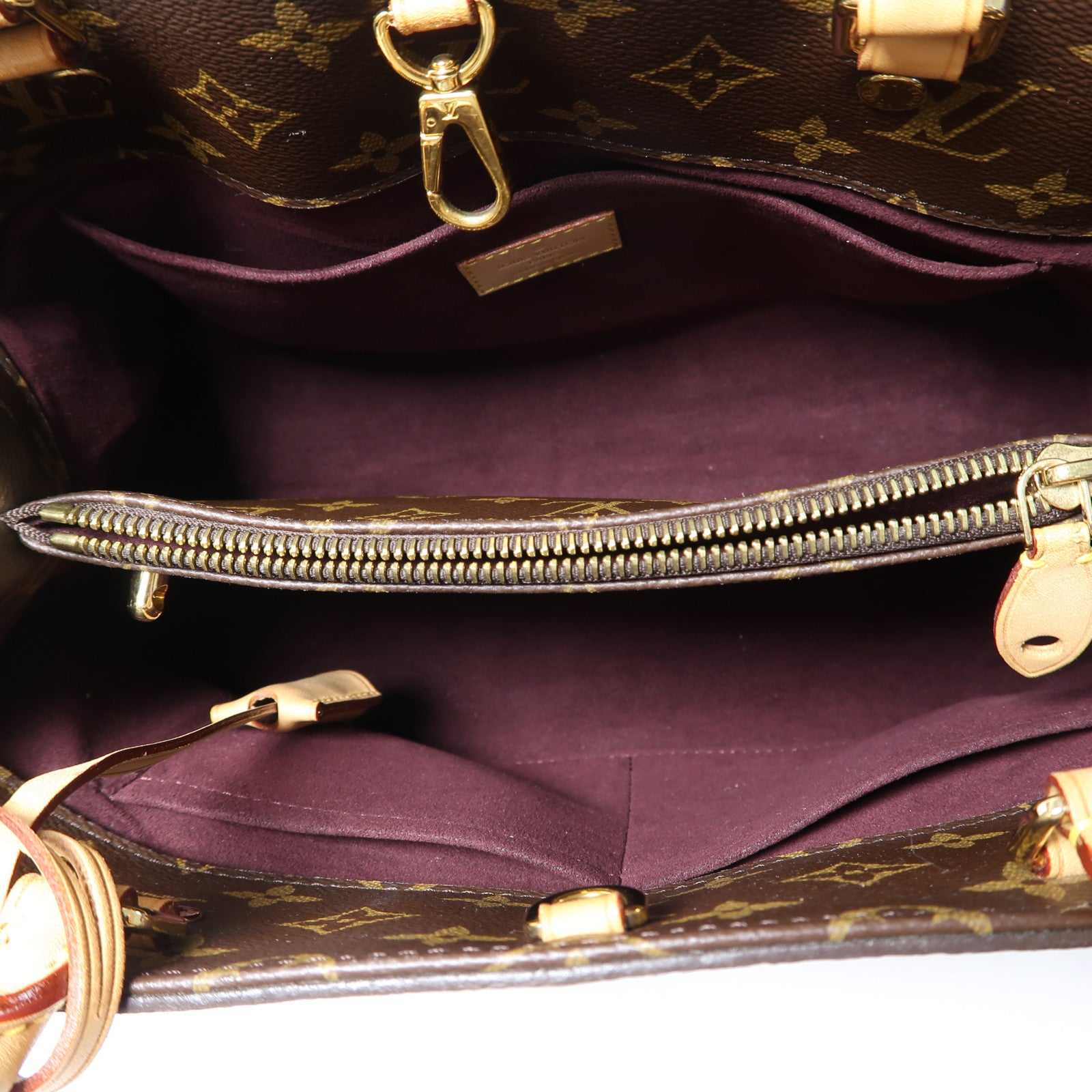 LOUIS VUITTON 【激減優惠】Monogram Montaigne MM金扣手挽肩背兩用袋啡色
