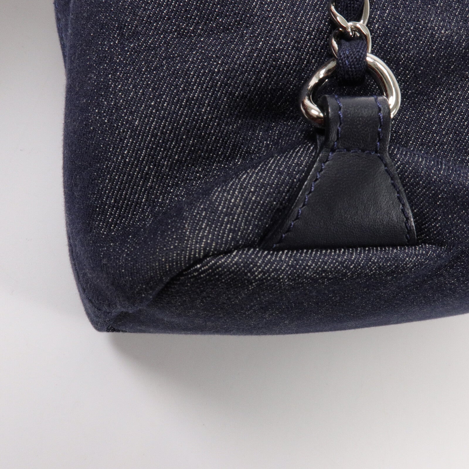 CHANEL 帆布Deauville Backpack鏈帶背包