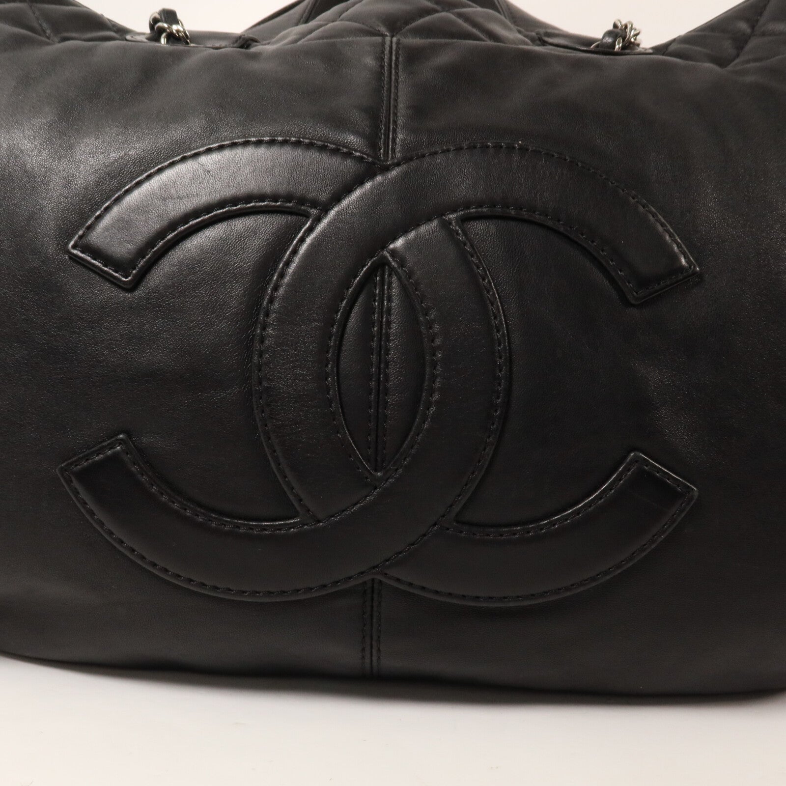 CHANEL 羊皮皮革Chain Shoulder鏈帶手挽肩背兩用袋