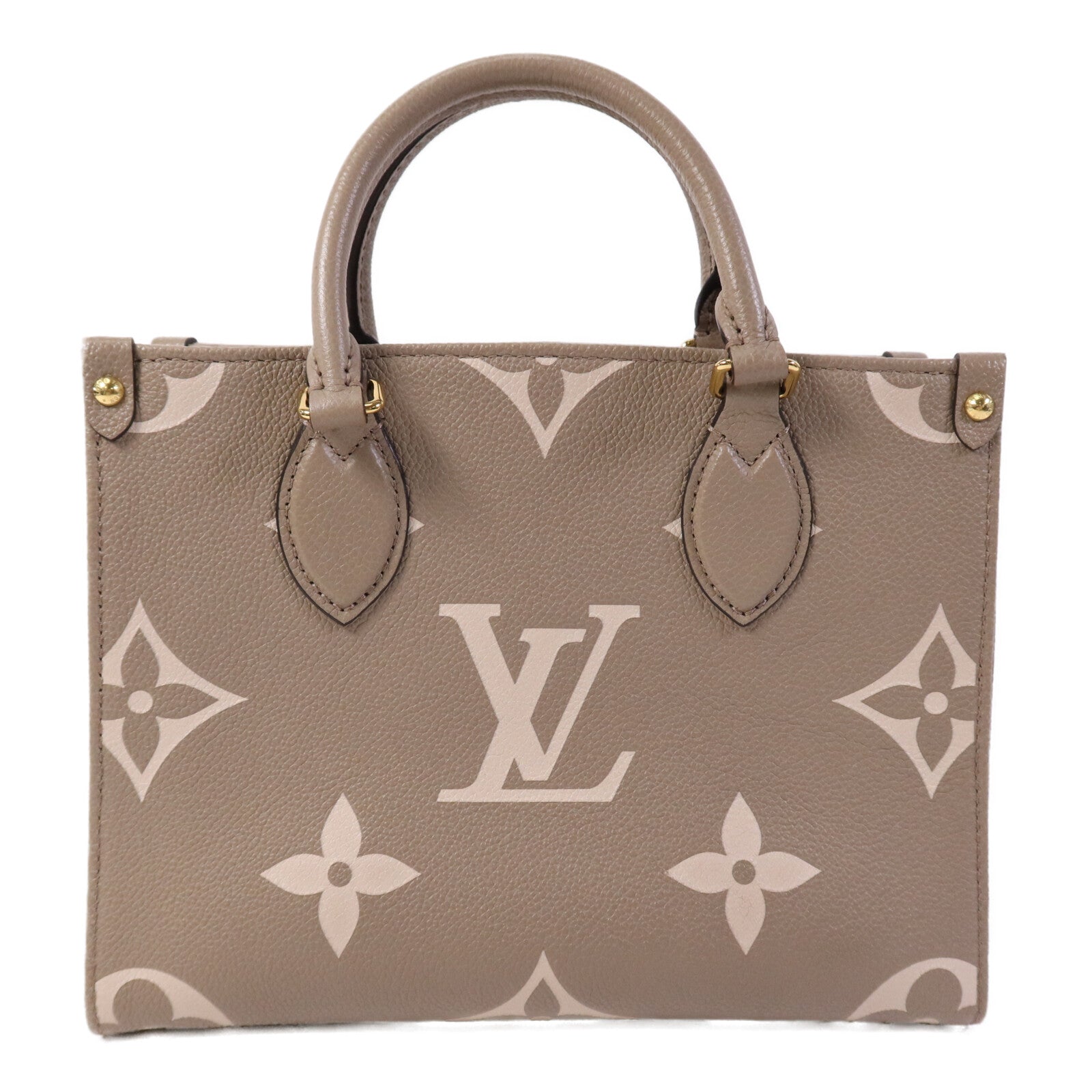 LOUIS VUITTON Monogram Empreinte On The Go PM金扣手挽肩背兩用袋