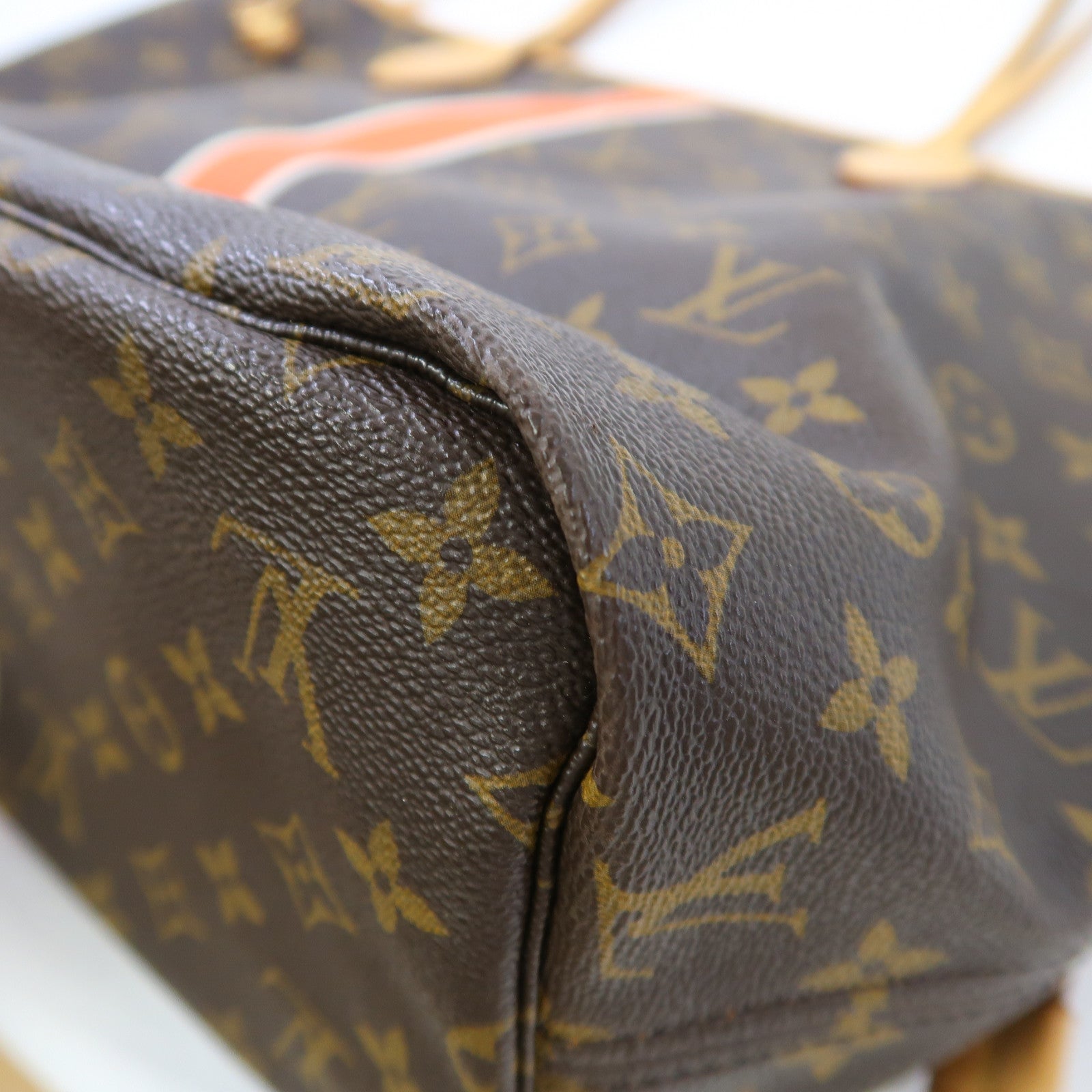 LOUIS VUITTON Monogram Neverfull MM金扣肩背袋啡色