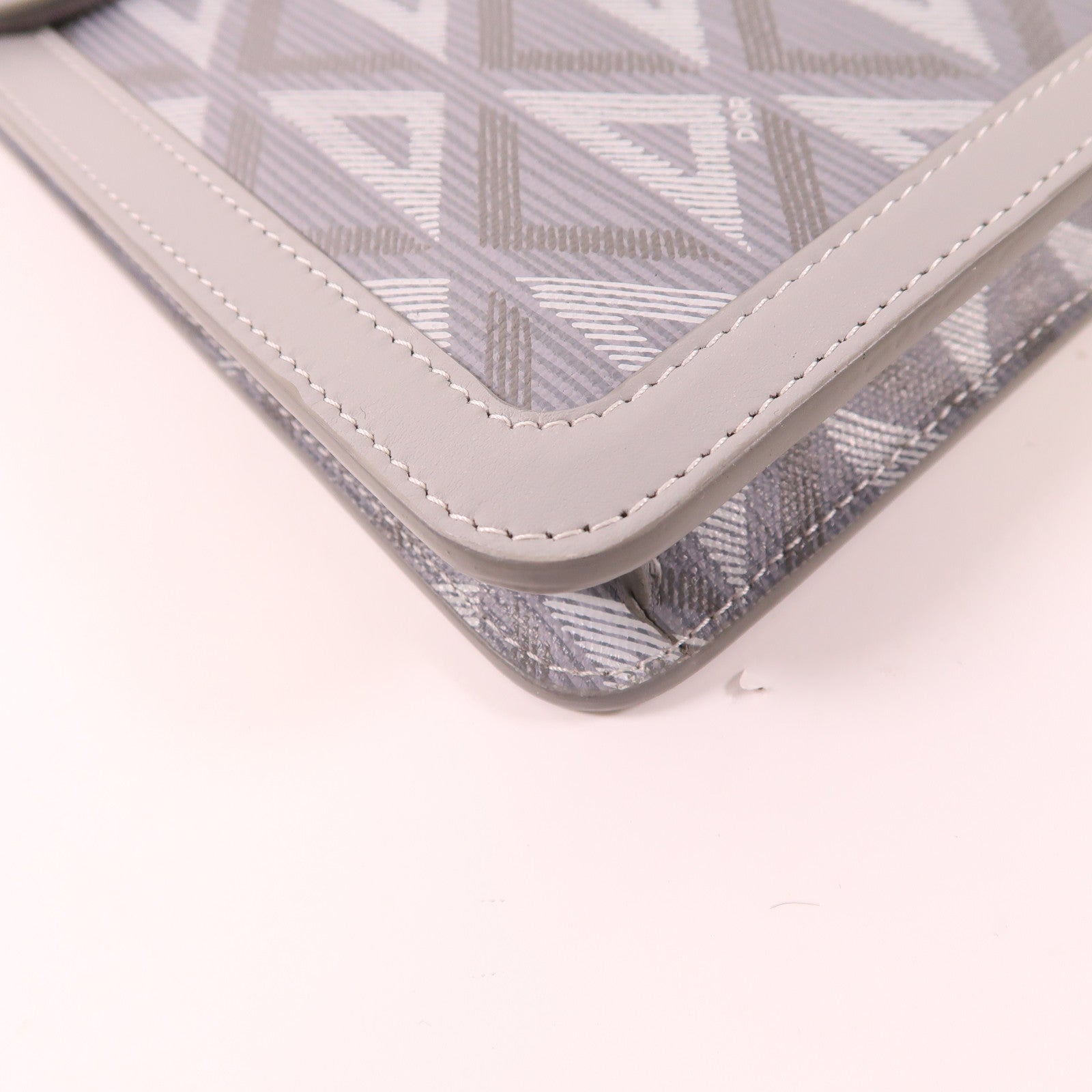 Dior CD SHW Hit The Road Clutch Bag Coated Canvas Grey