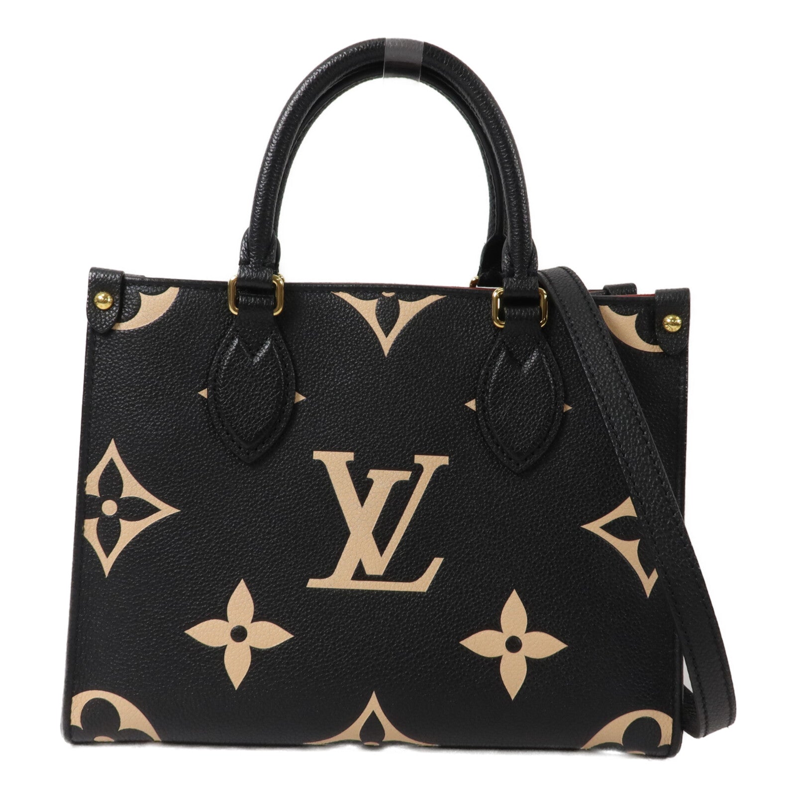 LOUIS VUITTON Monogram Empreinte On The Go PM手挽肩背兩用袋