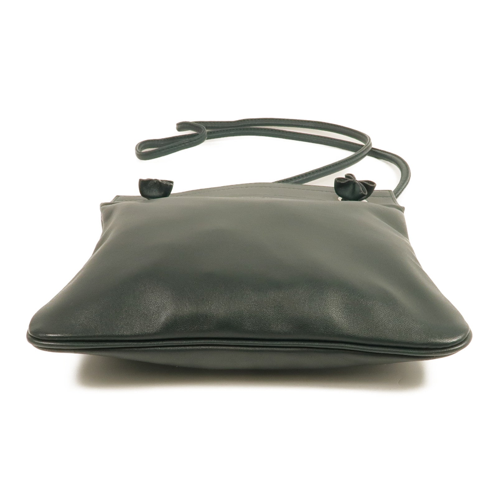 HERMES Swift皮革Aline銀扣肩背袋Green