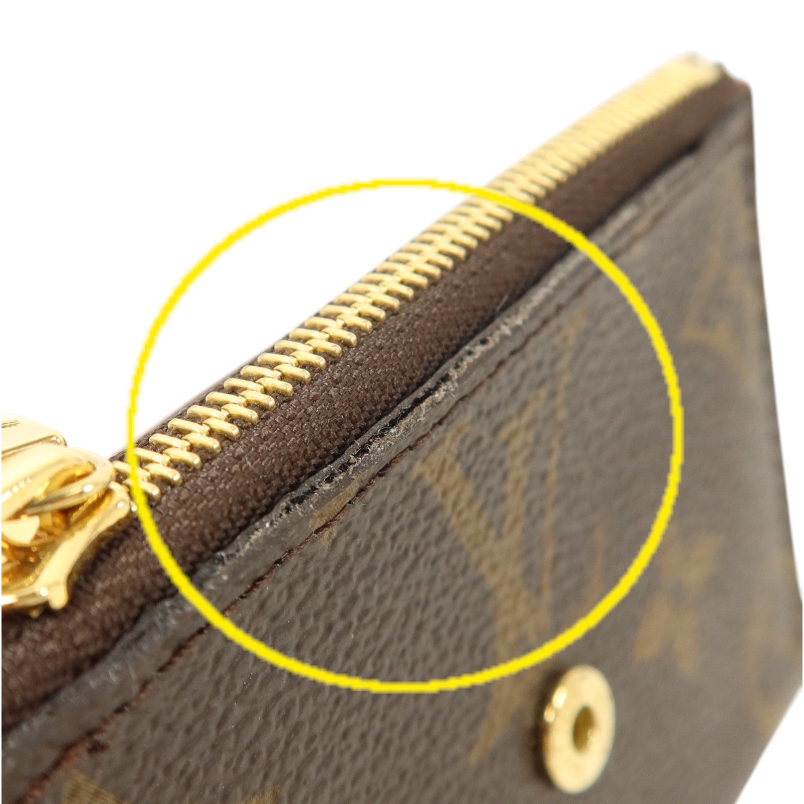 LOUIS VUITTON Monogram/牛皮皮革Zoe Wallet金扣錢包