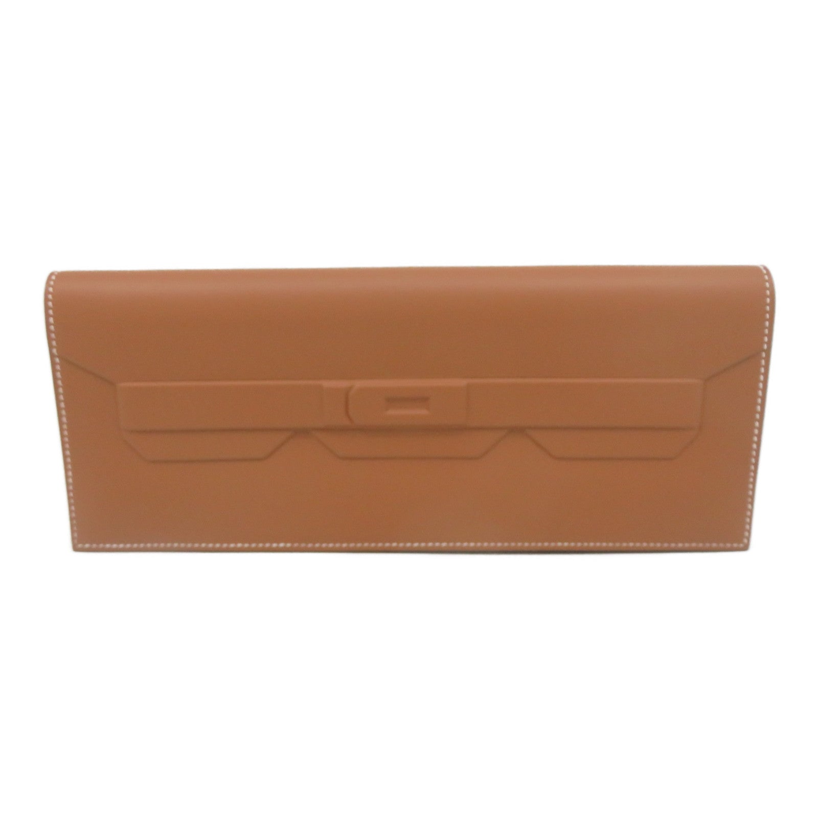 HERMES 【清倉大減價】Swift皮革Shadow Kelly Clutch手提包金色
