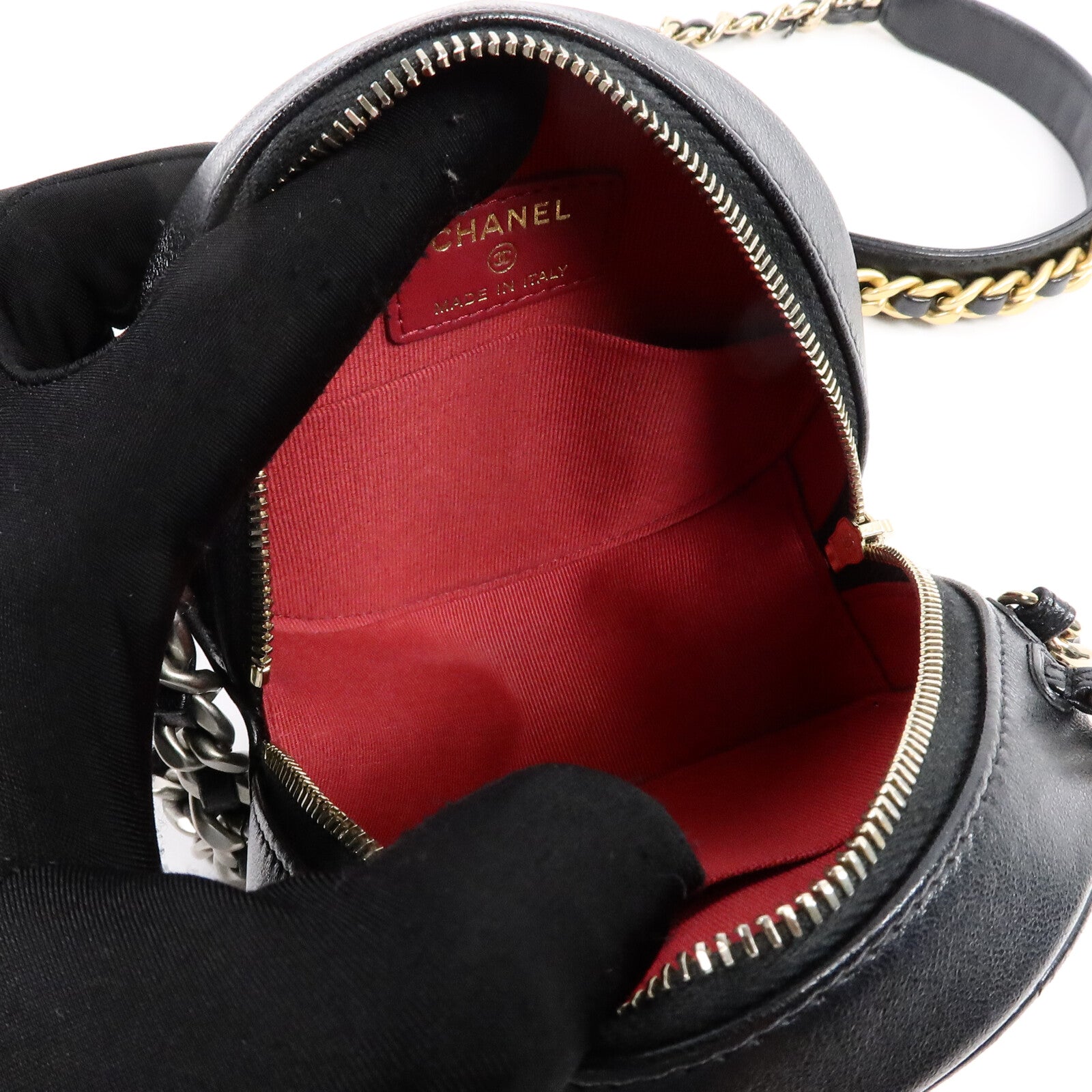 CHANEL 羊皮皮革Chanel 19 Round Chain肩背袋