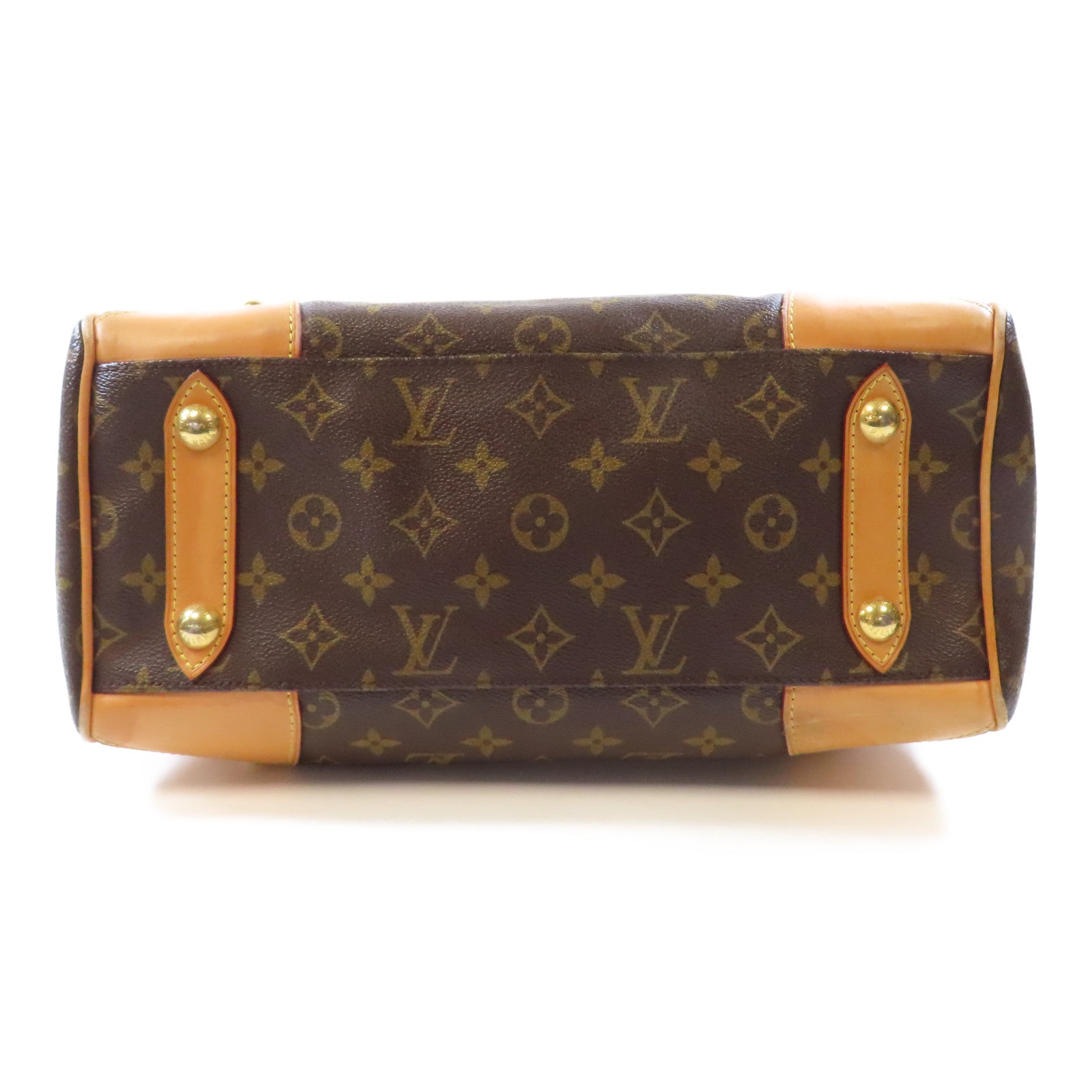 LOUIS VUITTON Monogram Retiro PM金扣手挽肩背兩用袋棕色