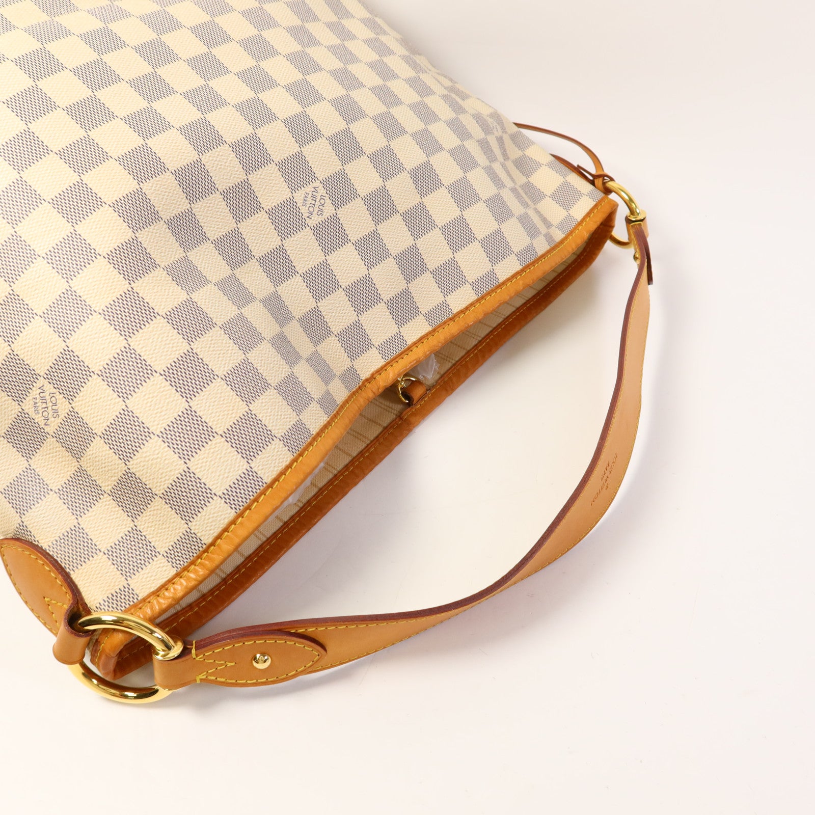 LOUIS VUITTON Damier Azur Delightful MM金扣肩背袋