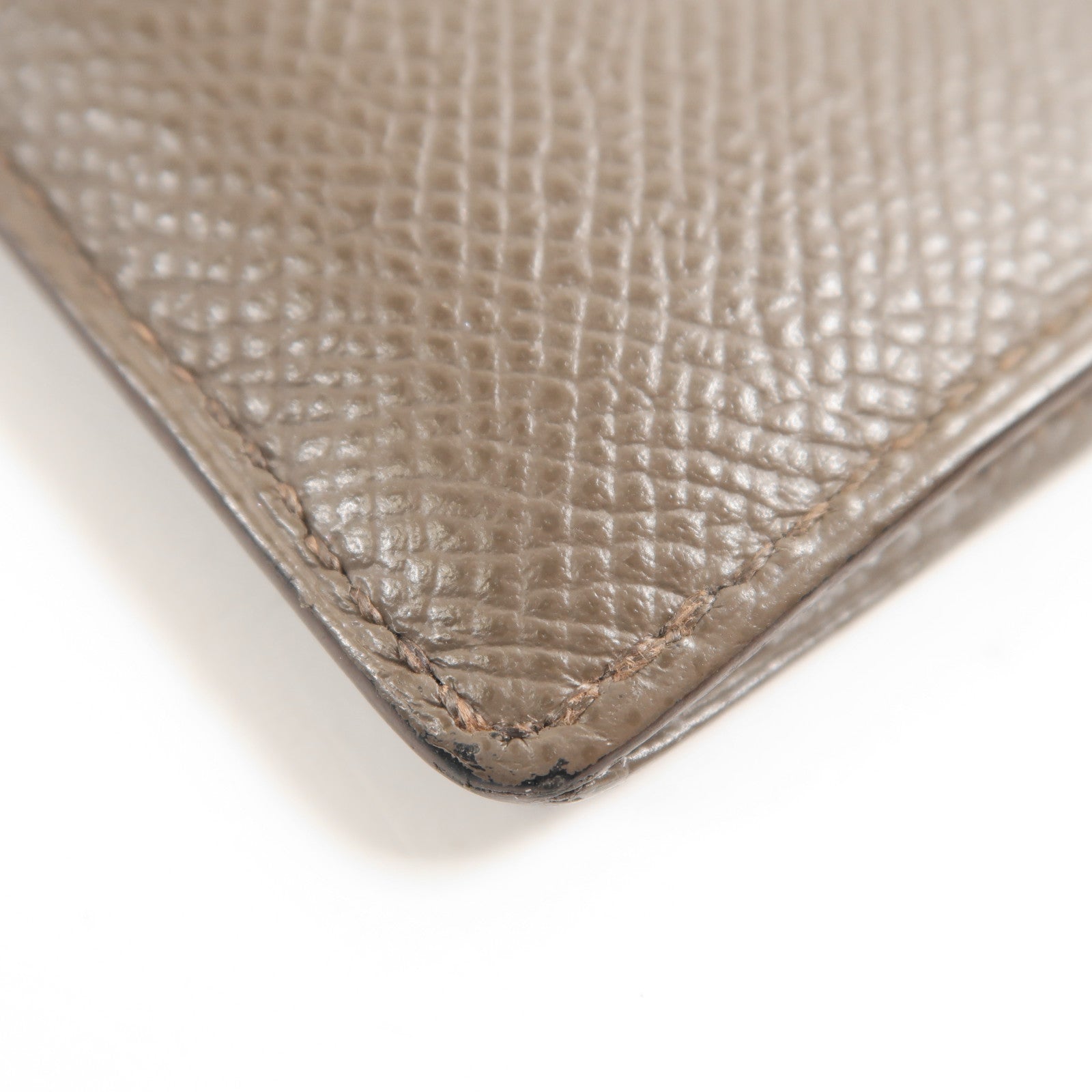 HERMES Epsom皮革Porte-Cartes Zippe City銀扣錢包Etain