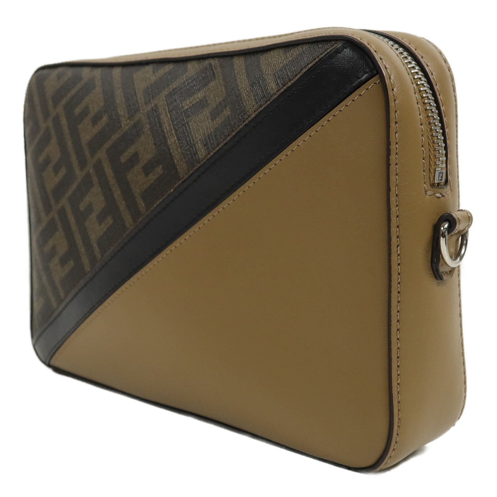 FENDI 塗層帆布Digonal Camera Case肩背袋