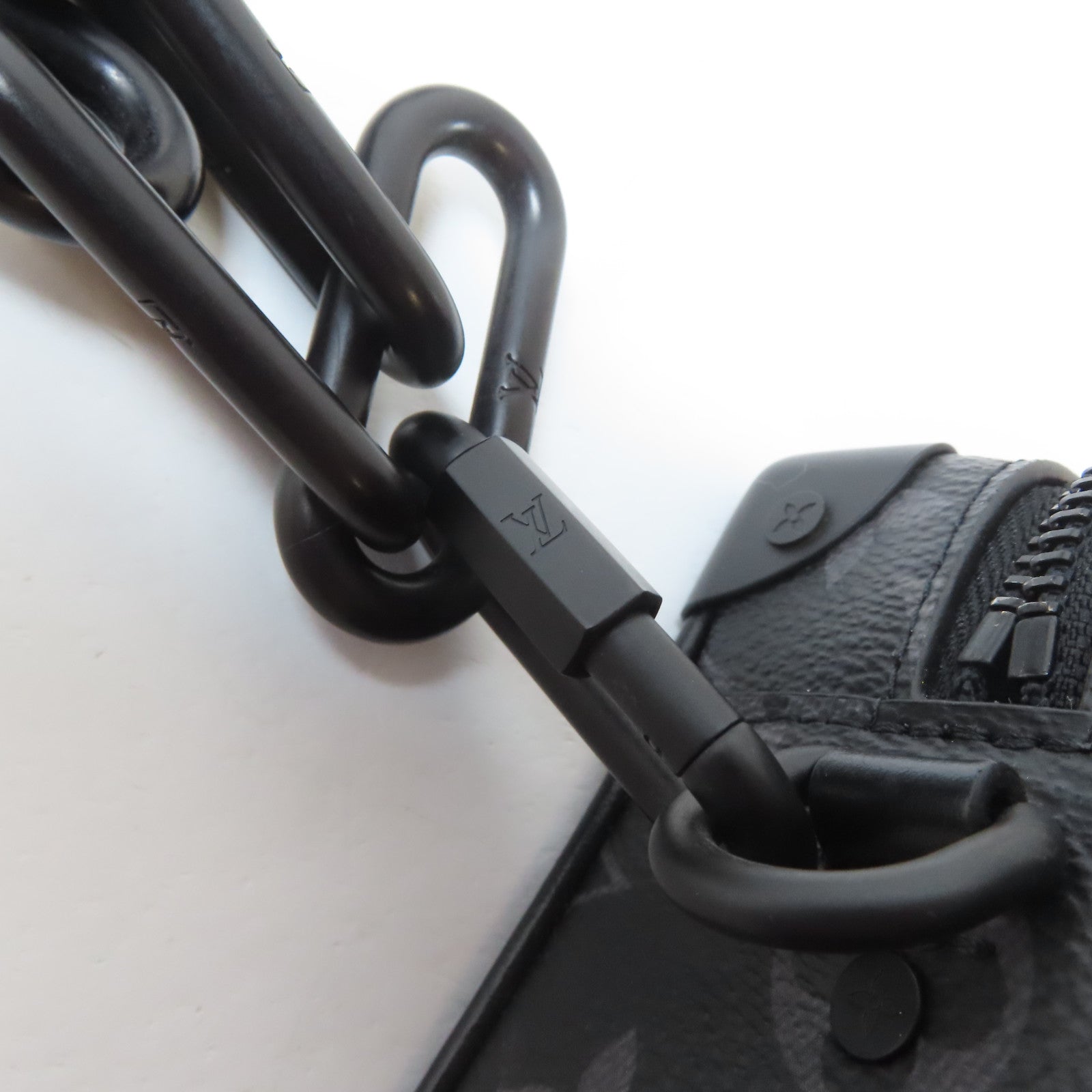 LOUIS VUITTON Monogram Eclipse Mini Soft Trunk肩背袋黑色