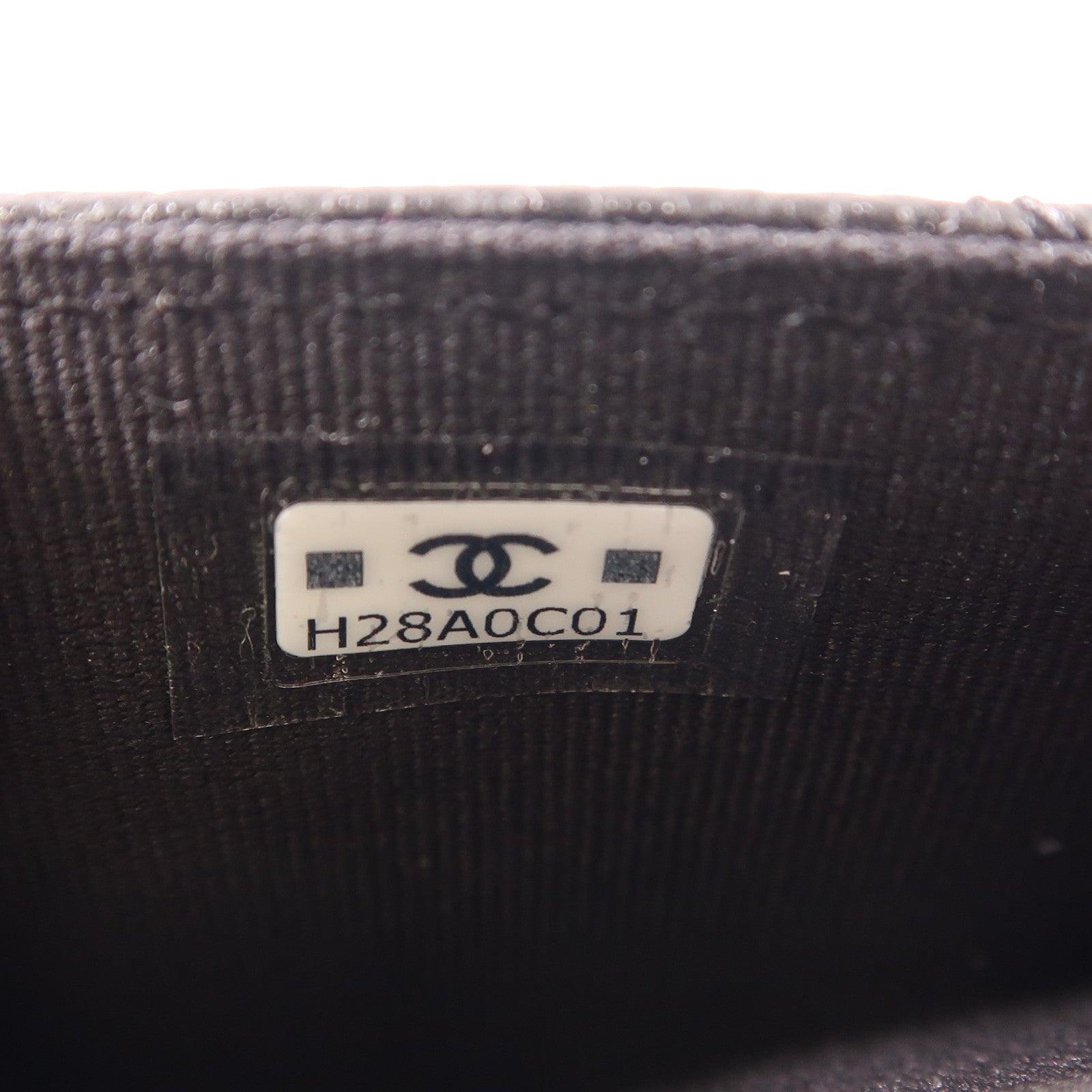CHANEL 牛皮皮革Card Case金扣卡片套黑色