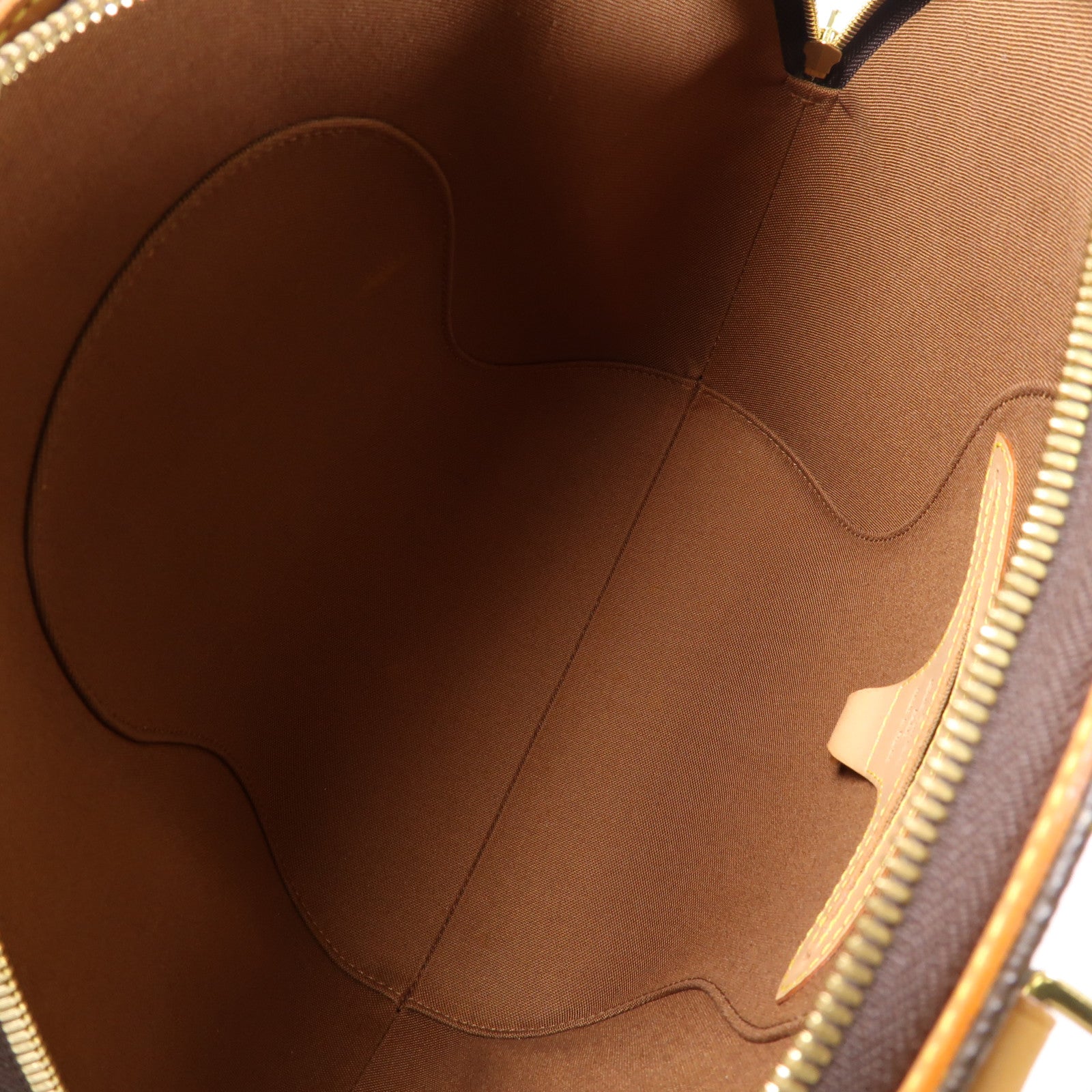 LOUIS VUITTON Monogram Ellipse MM金扣手挽袋棕色