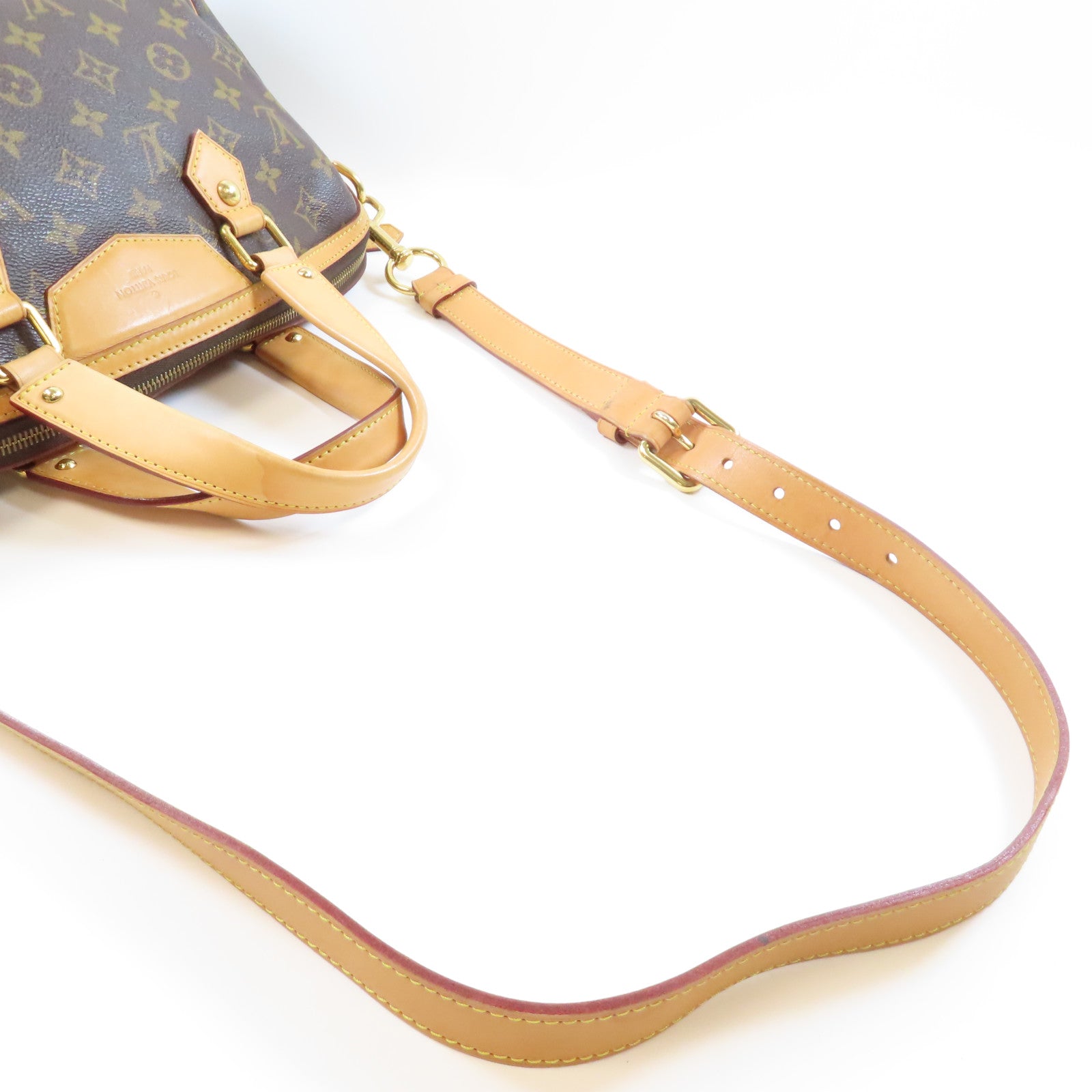 LOUIS VUITTON Monogram Retiro PM金扣手挽肩背兩用袋棕色