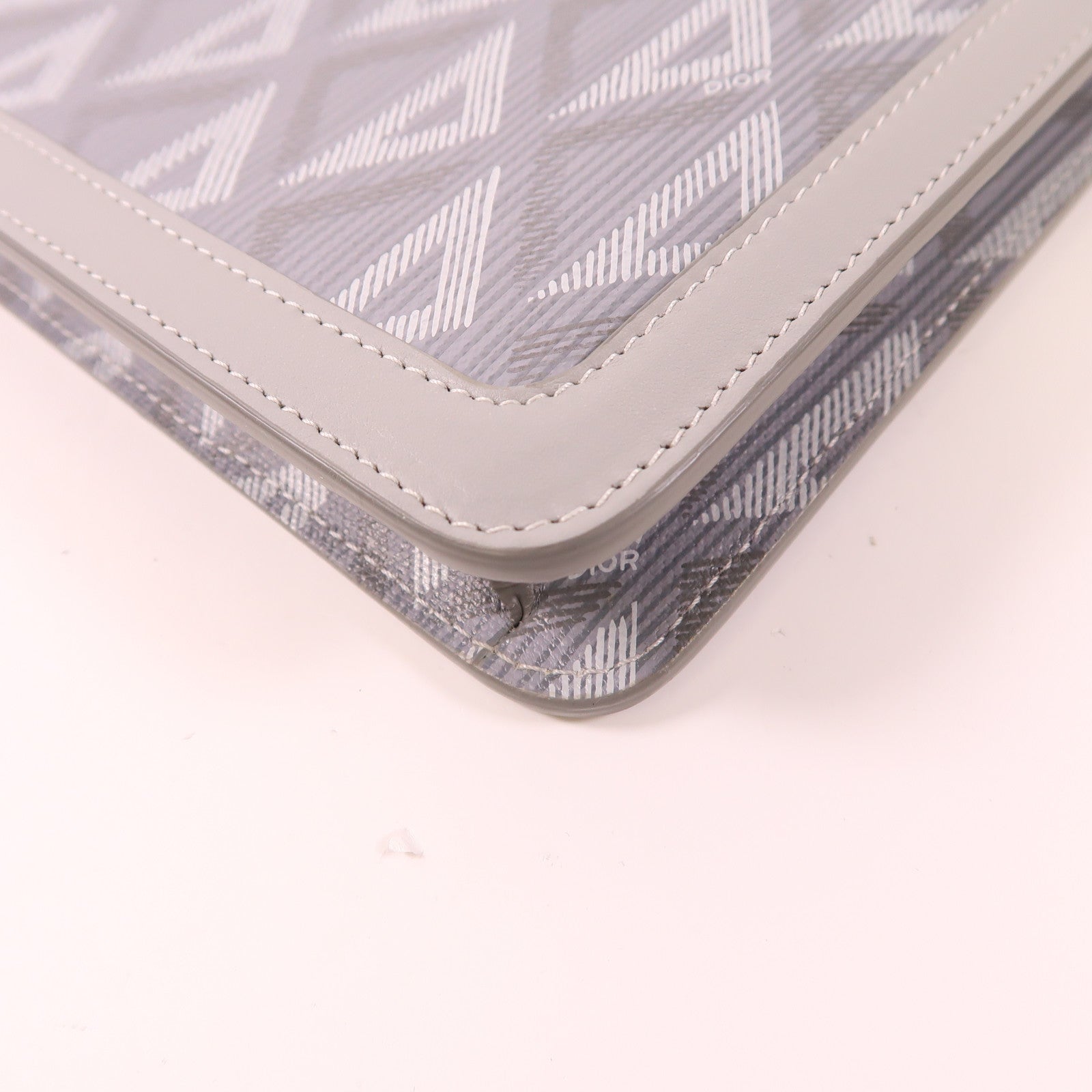 Dior CD SHW Hit The Road Clutch Bag Coated Canvas Grey