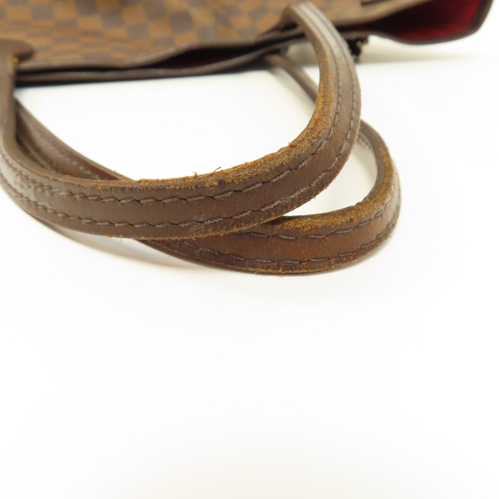 LOUIS VUITTON Damier Neverfull MM金扣手挽袋啡色