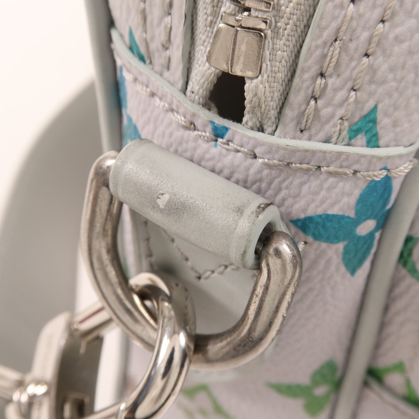 LOUIS VUITTON Monogram Iridescent Nile NM Bag Messenger銀扣手挽肩背兩用袋