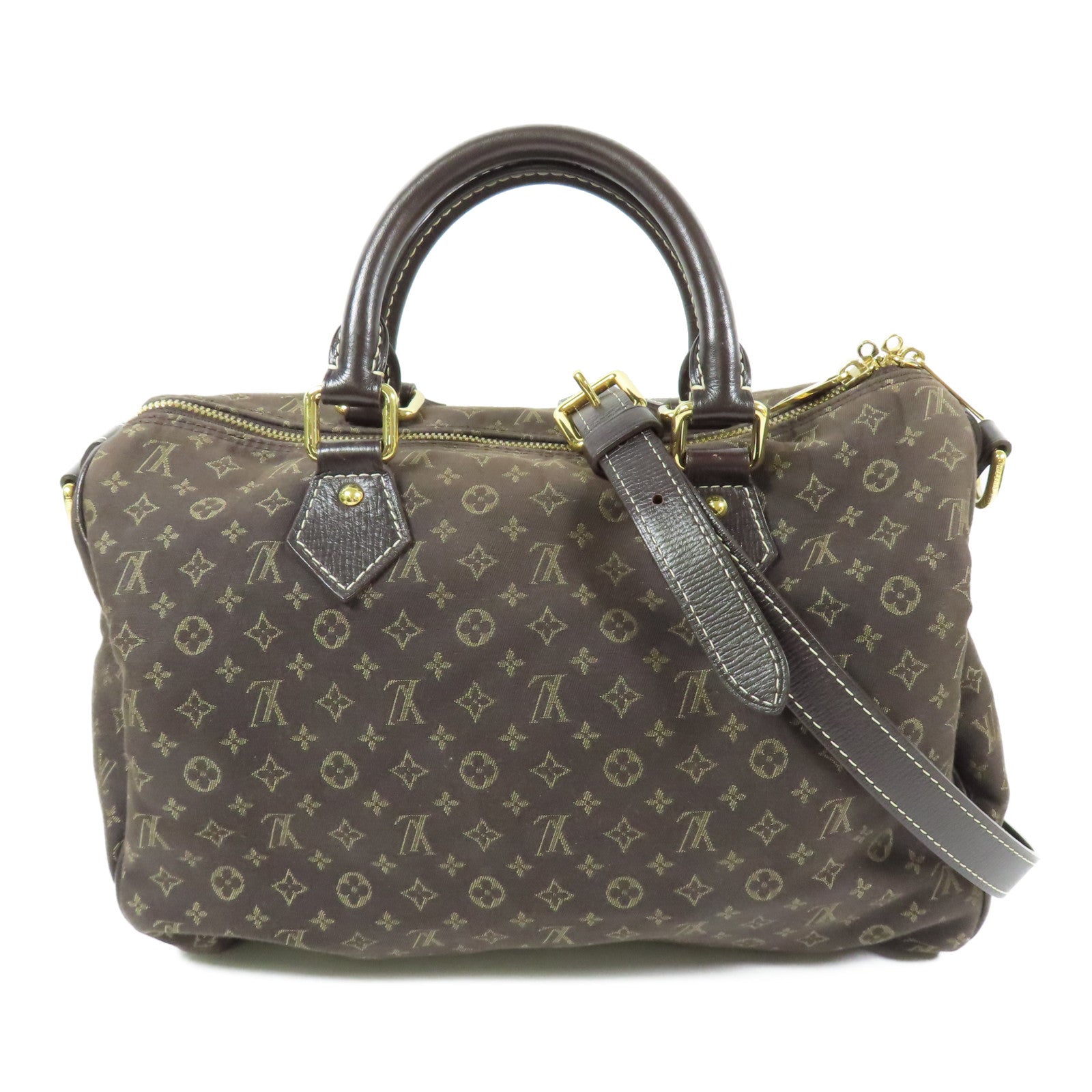LOUIS VUITTON Monogram Idylle Speedy Bandouliere 30金扣手挽肩背兩用袋棕色