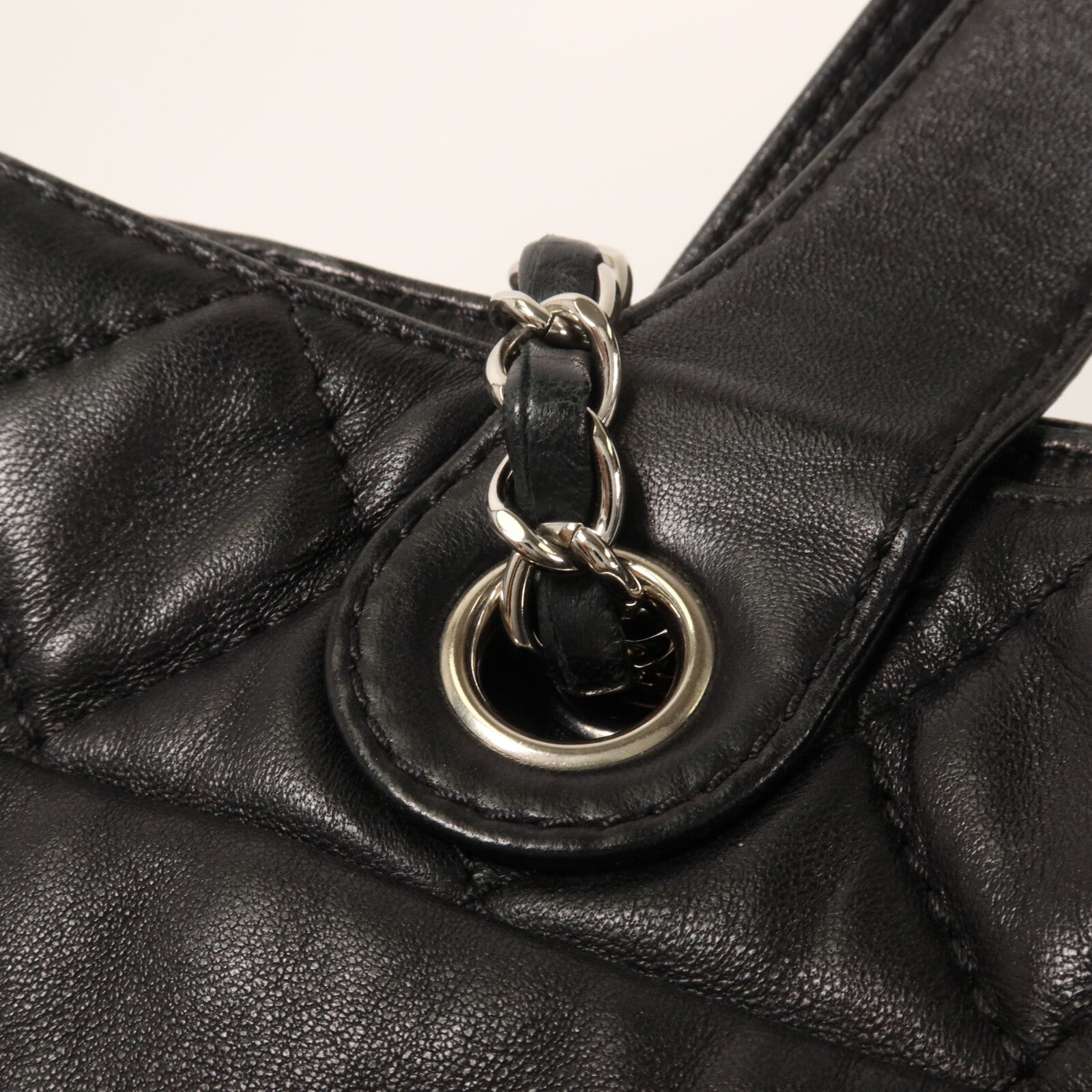 CHANEL 羊皮皮革Chain Shoulder鏈帶手挽肩背兩用袋
