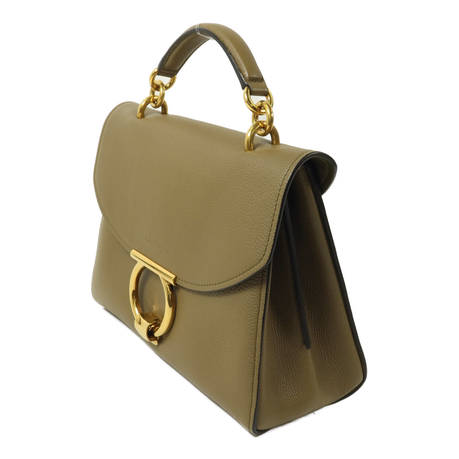 Salvatore Ferragamo 牛皮皮革Margot Gancini手挽肩背兩用袋
