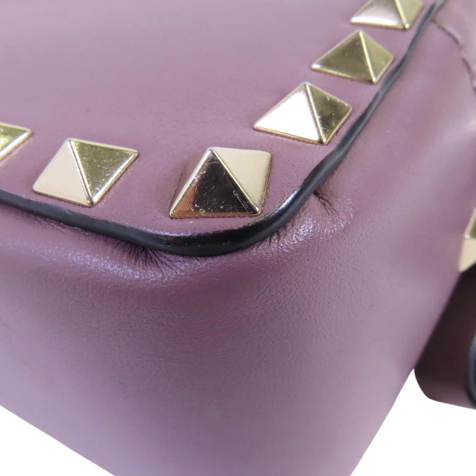 Valentino 牛皮皮革Rockstud Shoulder Bag金扣肩背袋