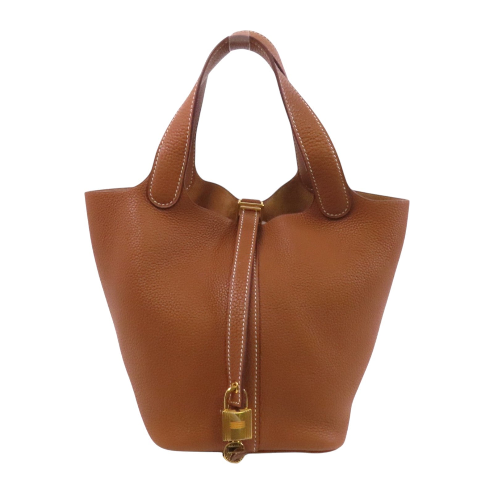 HERMES 【激減優惠】Clemence皮革Picotin PM金扣手挽袋