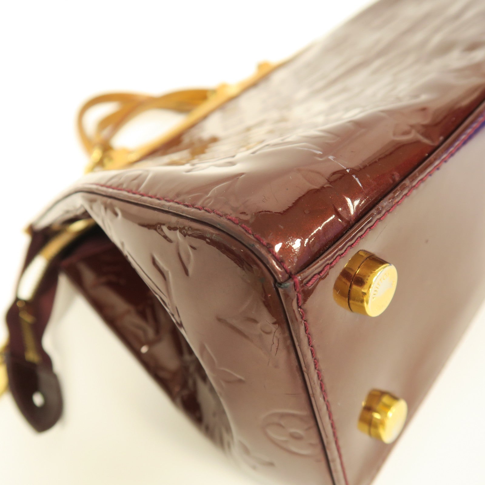 LOUIS VUITTON **【激減優惠】Vernis Brea MM金扣手挽肩背兩用袋紅色